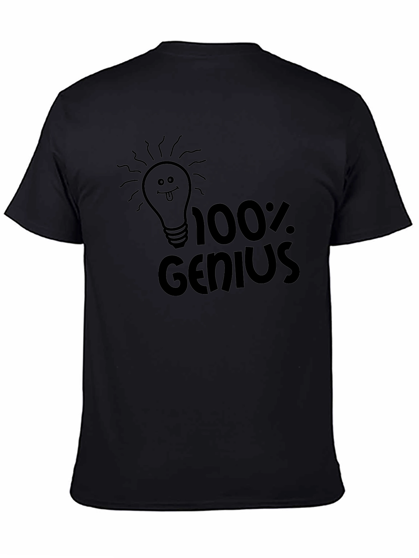 100% Genius Black Graphic Tee