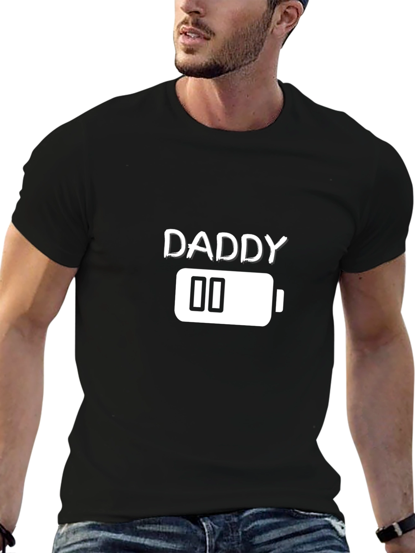 Daddy Low Battery T-Shirt - Funny Fathers Day Tee
