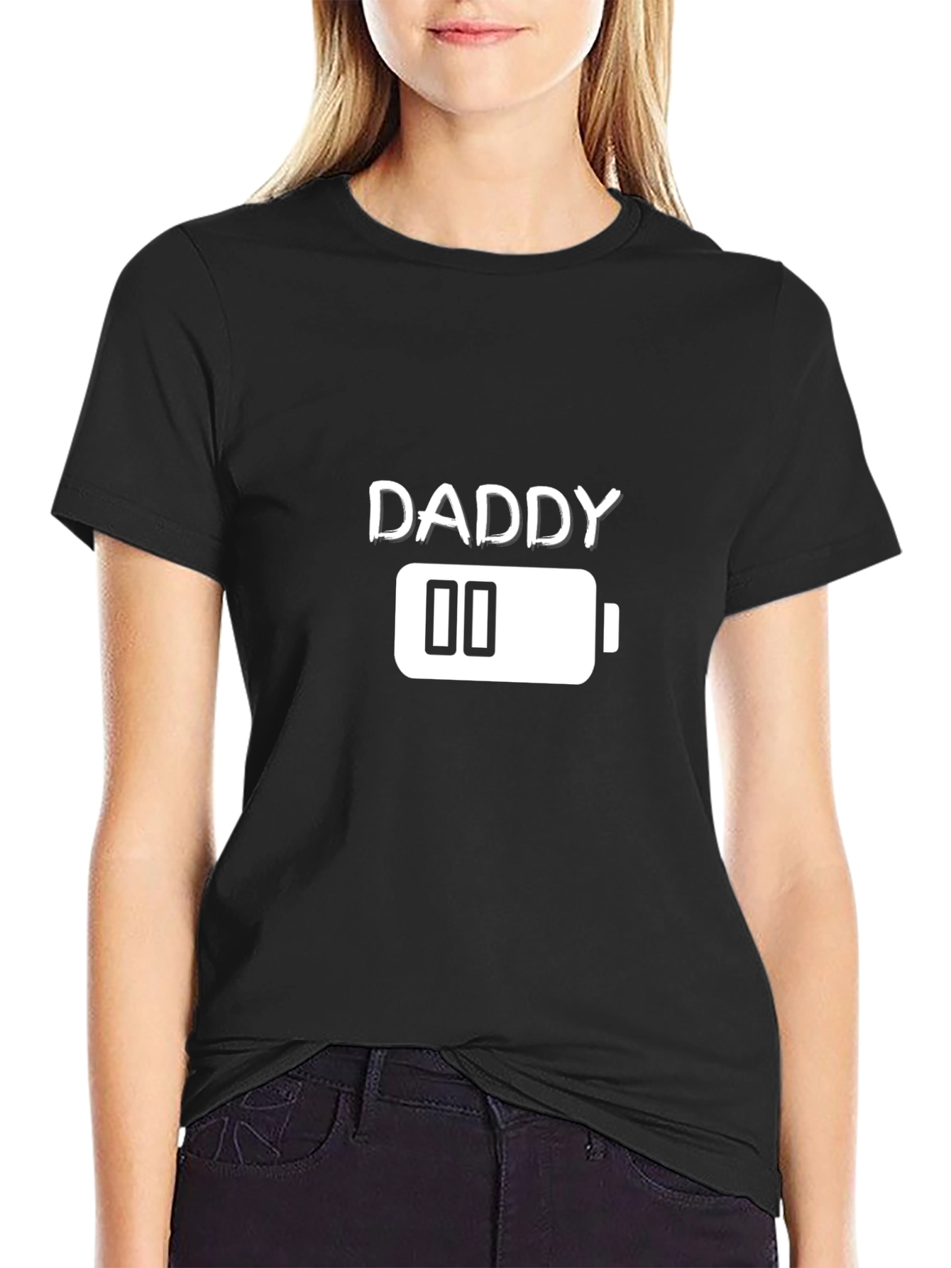 Daddy Low Battery T-Shirt - Funny Fathers Day Tee