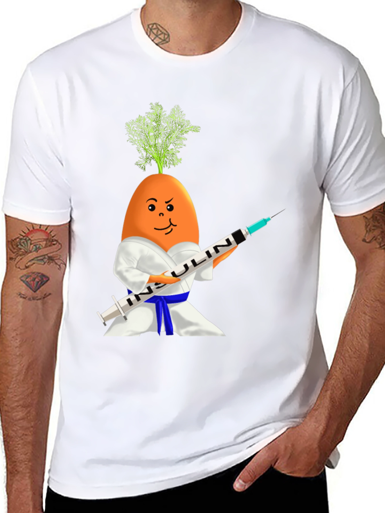 Insulin Carrot Martial Arts T-Shirt