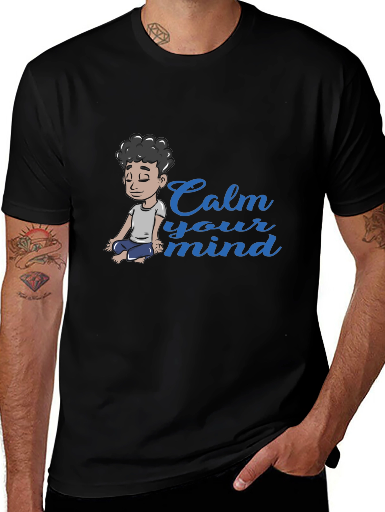 Calm Your Mind Graphic Tee - Black