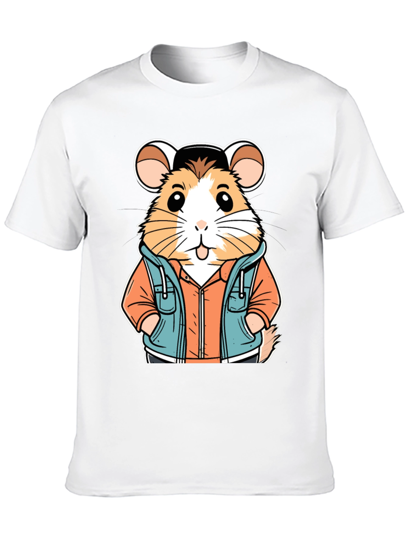 Hamster in Hoodie T-Shirt: Cool Cartoon Design
