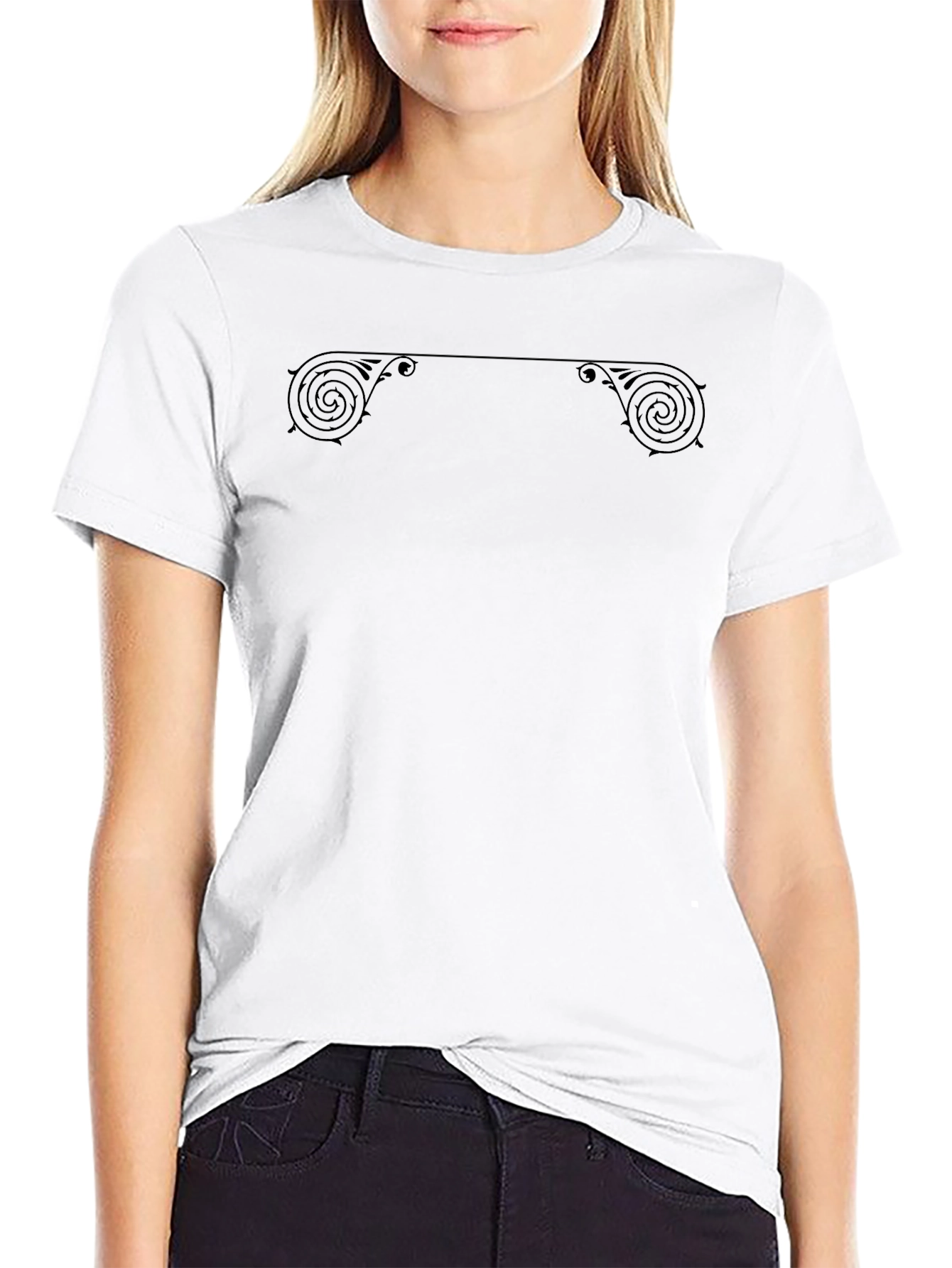 Ornate Scrollwork Black T-Shirt