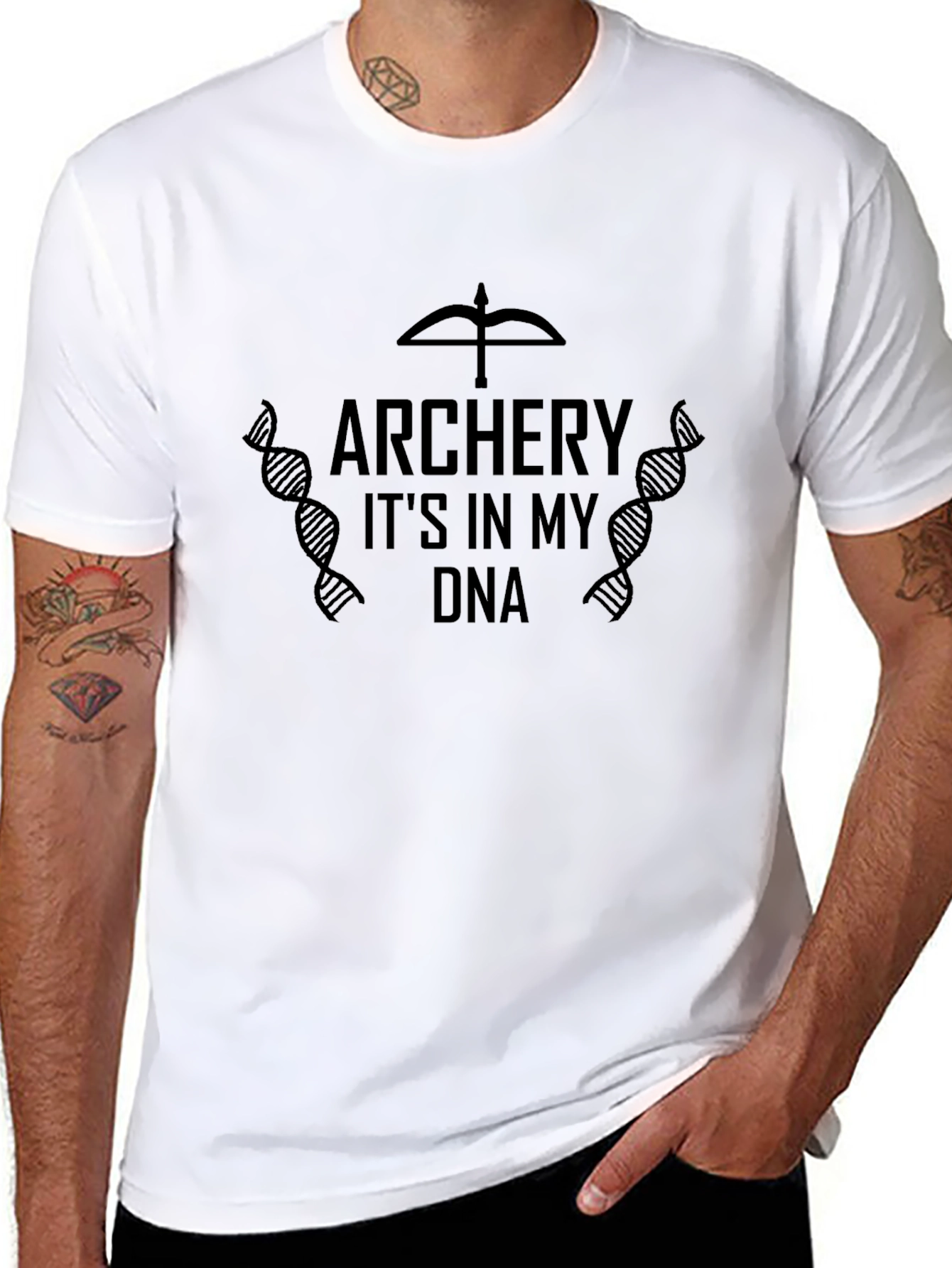 Archery DNA T-Shirt - Bow and Arrow Design