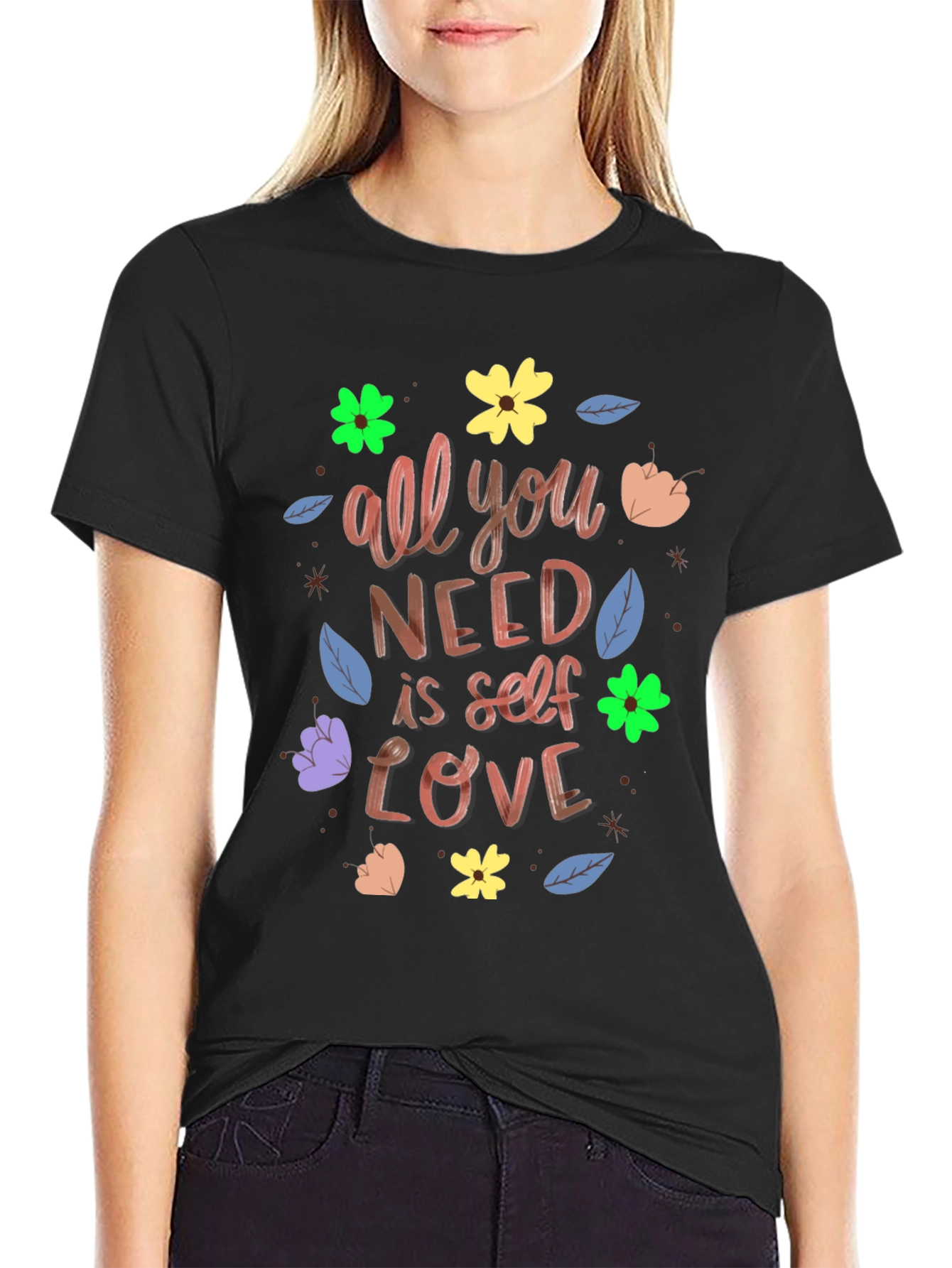 Self-Love T-Shirt: Floral Graphic Tee