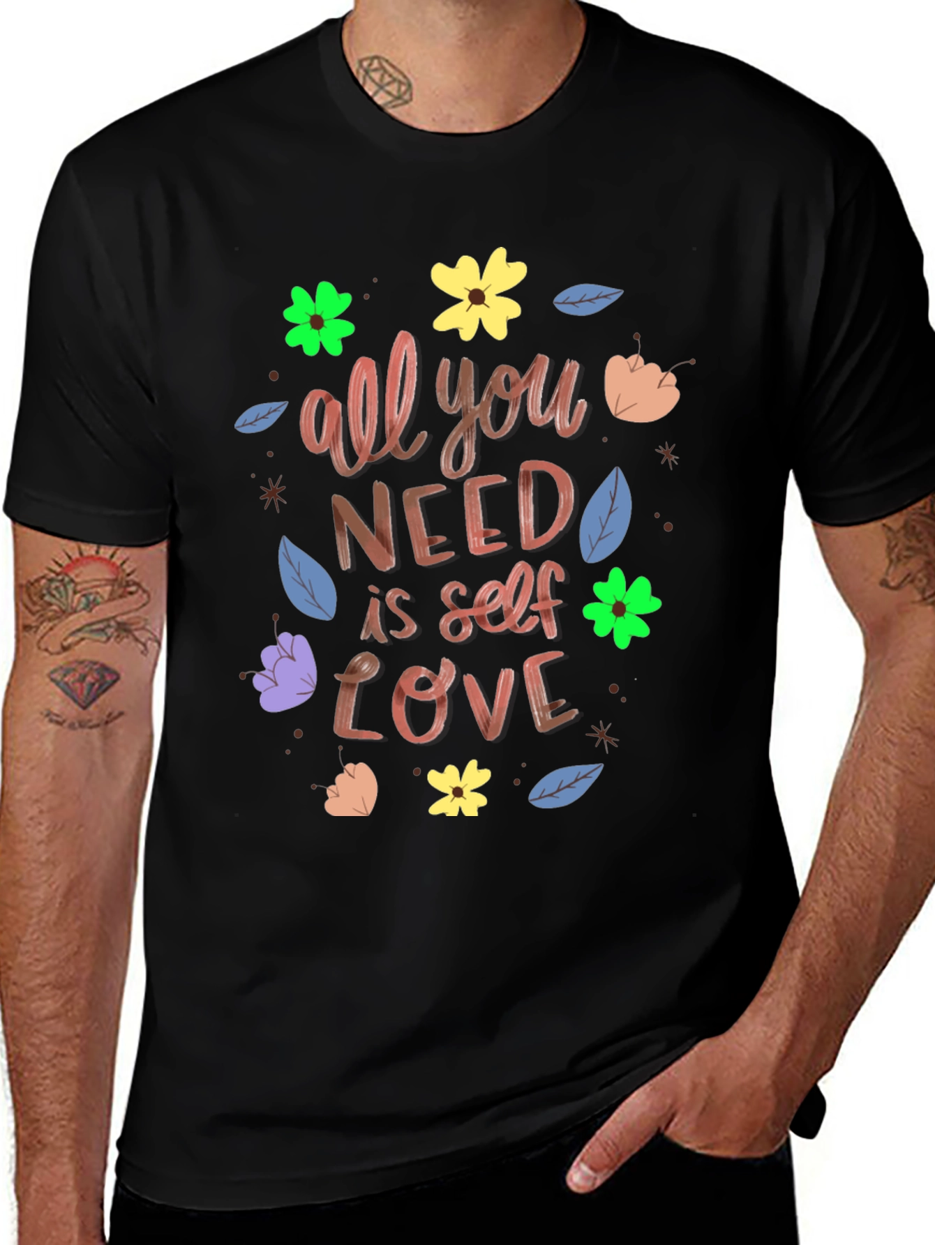 Self-Love T-Shirt: Floral Graphic Tee