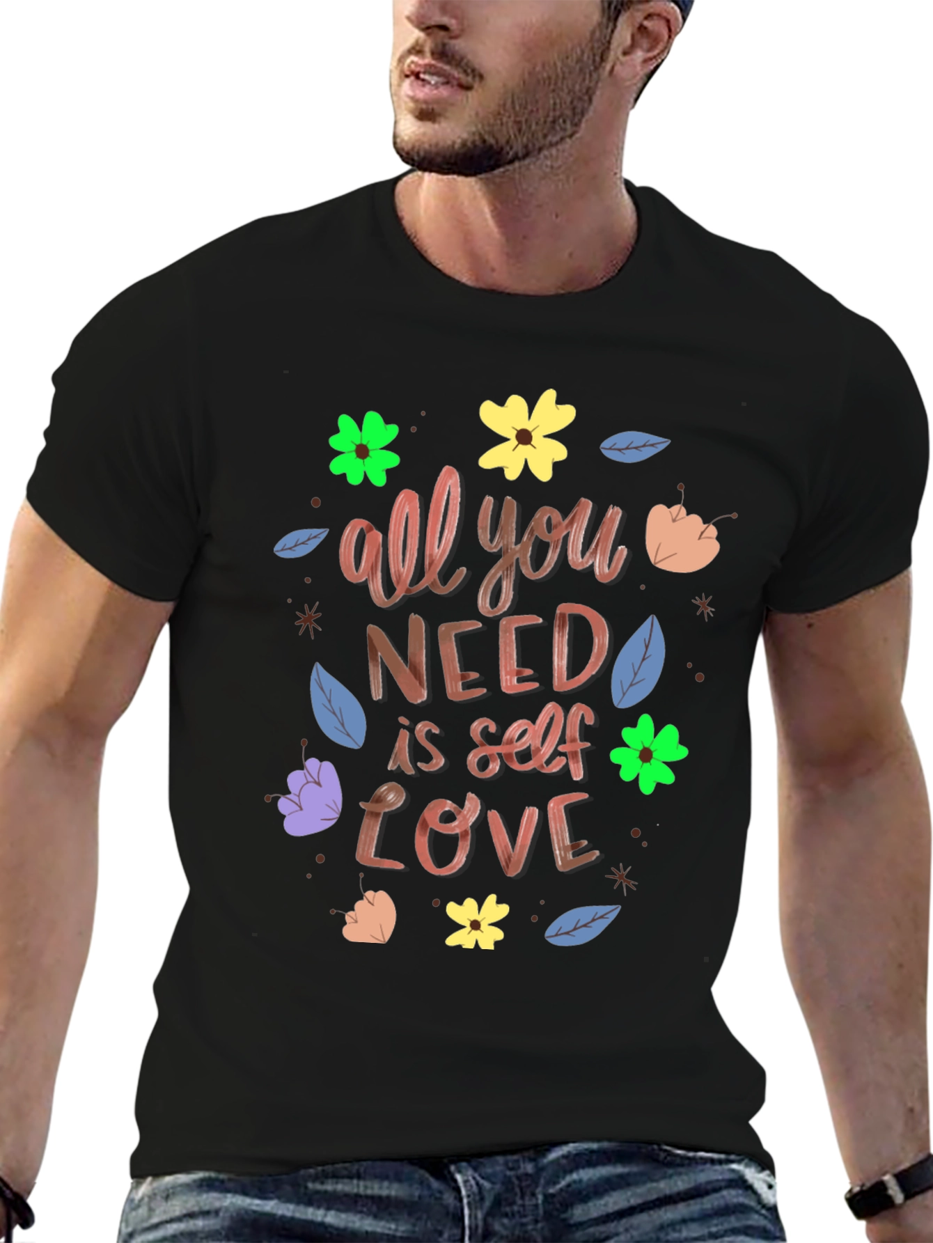 Self-Love T-Shirt: Floral Graphic Tee