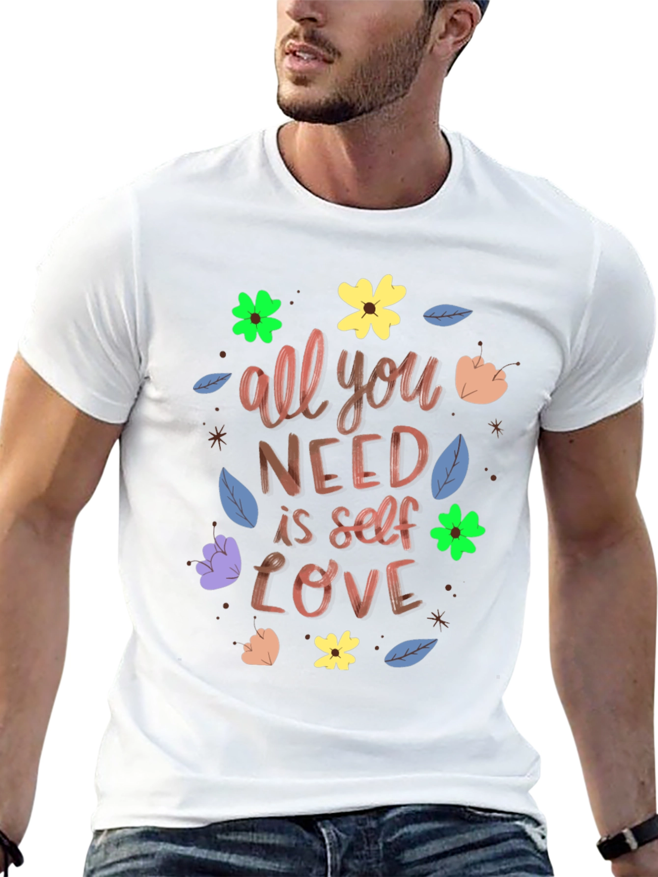Self-Love T-Shirt: Floral Graphic Tee