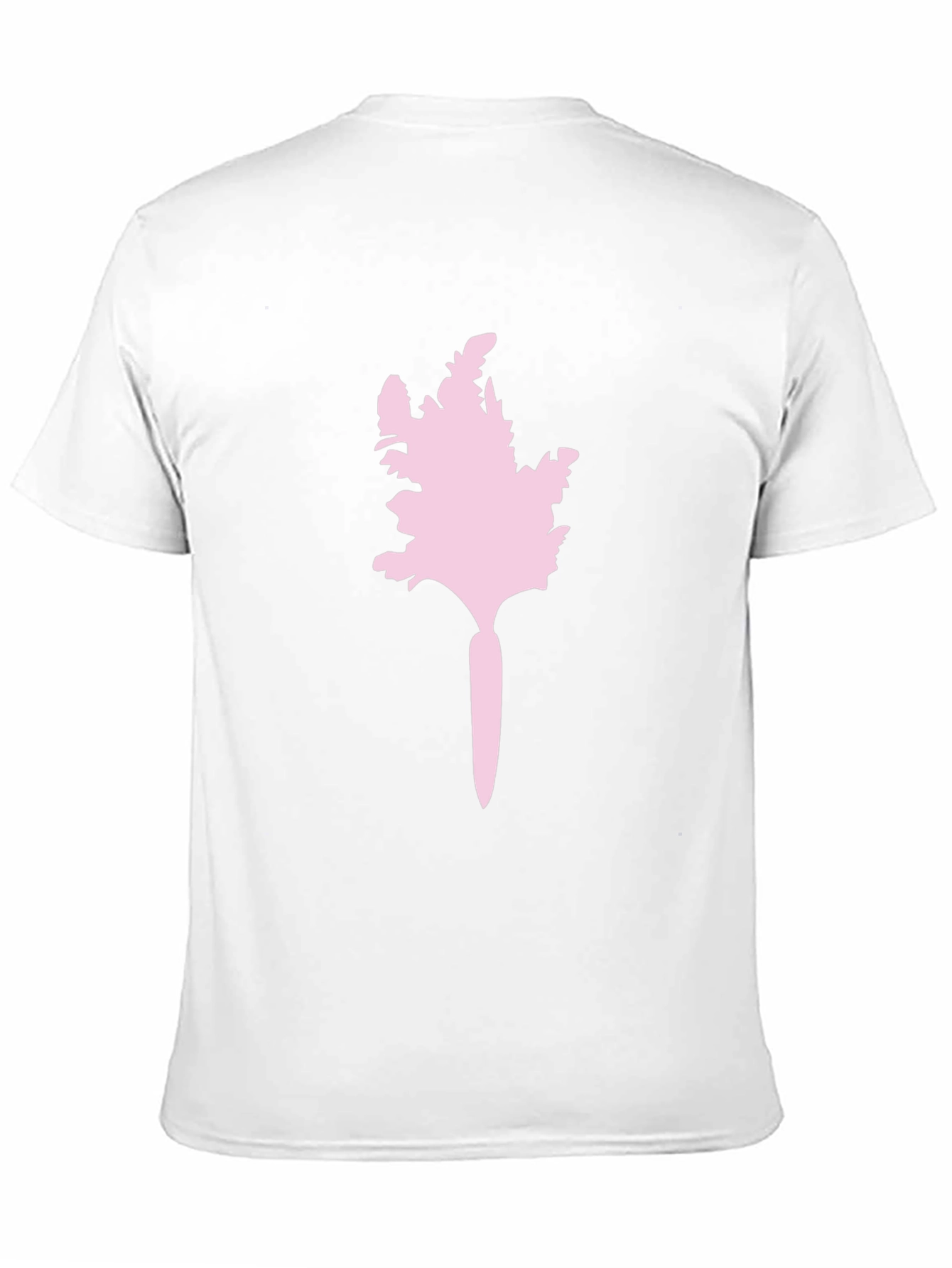 Mens Black T-Shirt with Pink Abstract Carrot Design