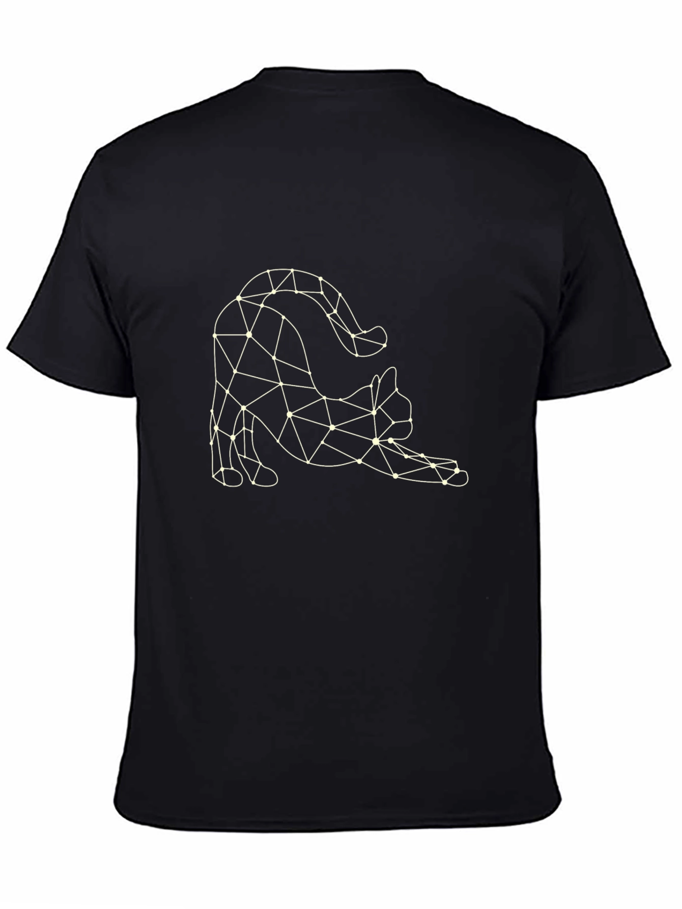 Geometric Cat T-Shirt - Stylish Graphic Tee