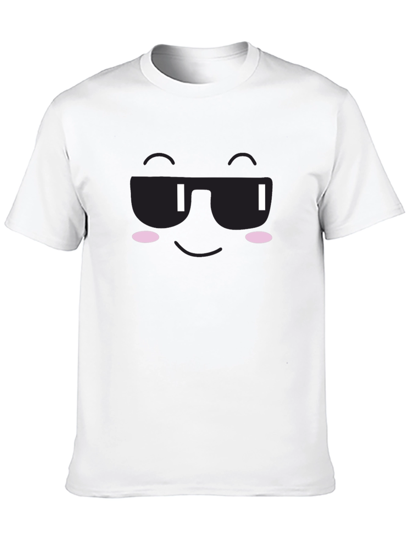 Cool Face Graphic Tee - Black Cotton T-Shirt