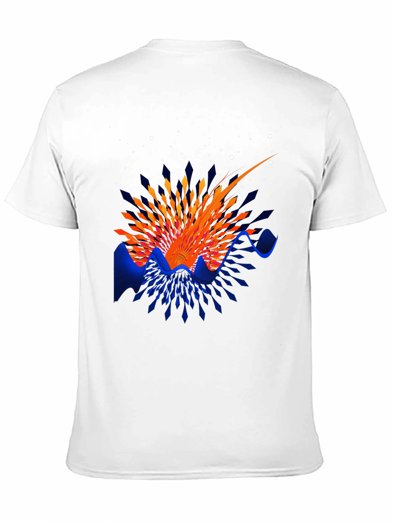 Abstract Sunrise Graphic T-Shirt - Stylish Crew Neck Tee