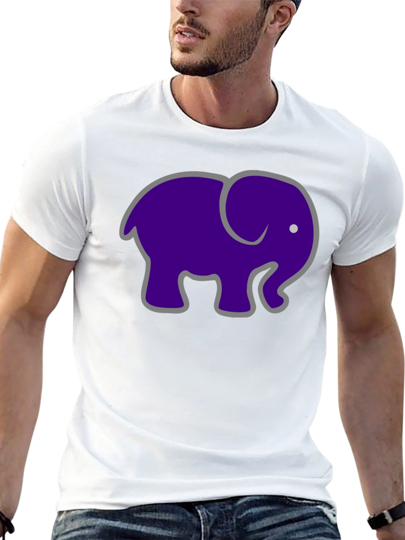Elephant Graphic T-Shirt - Black Cotton Tee