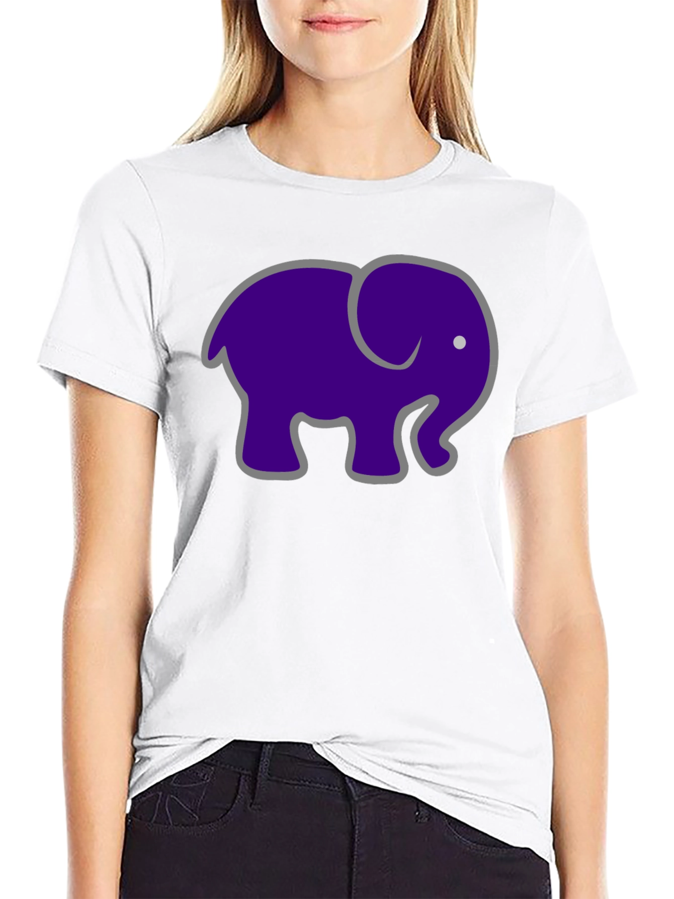 Elephant Graphic T-Shirt - Black Cotton Tee