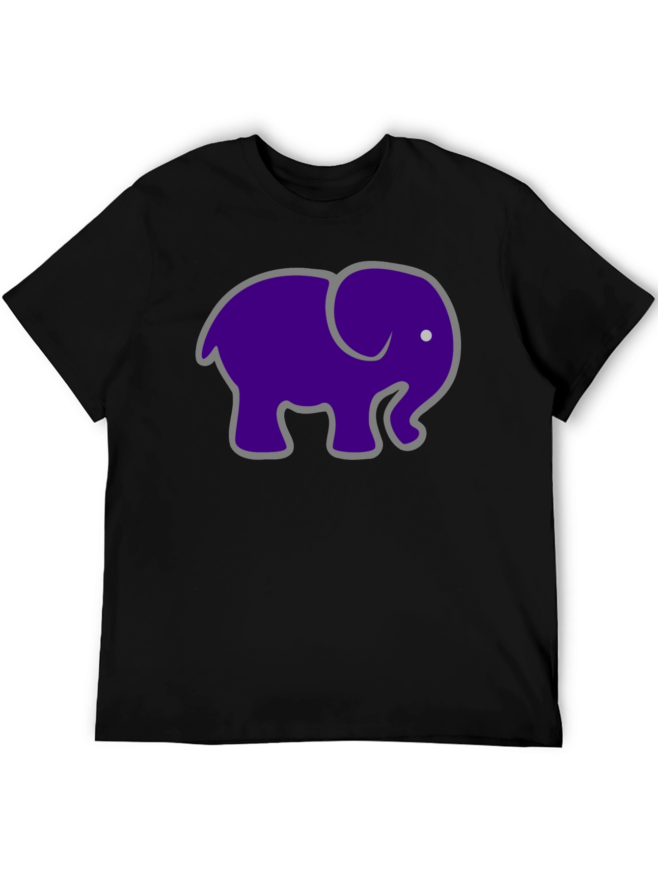 Elephant Graphic T-Shirt - Black Cotton Tee