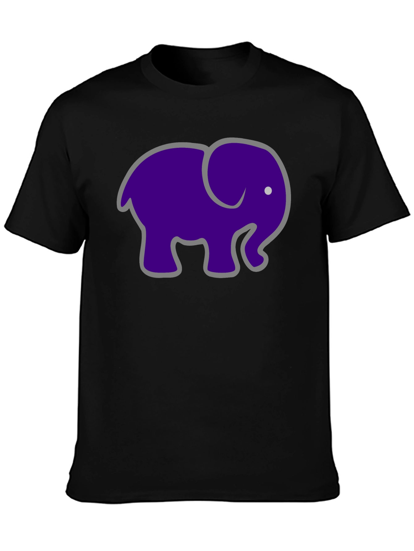Elephant Graphic T-Shirt - Black Cotton Tee