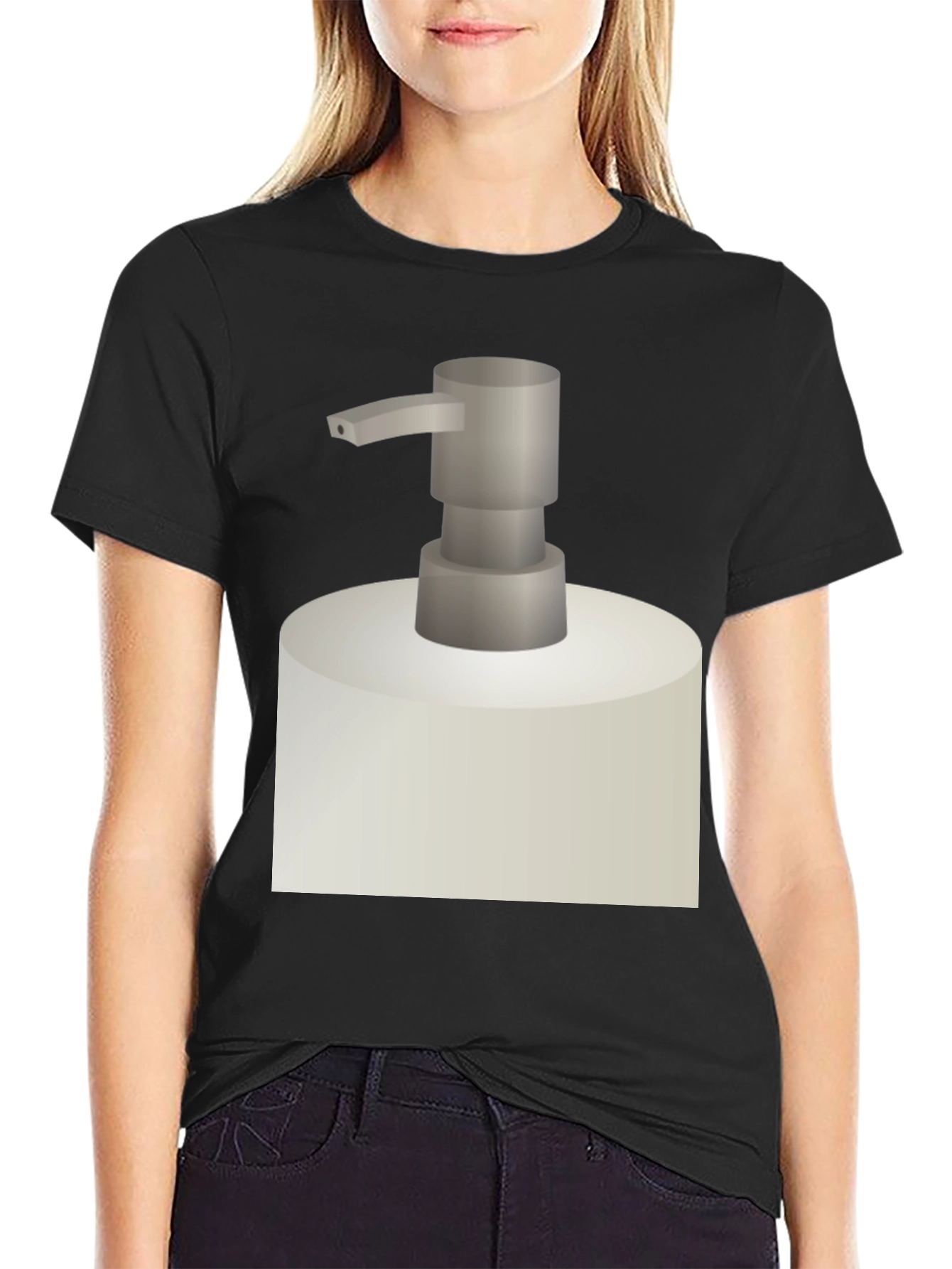 Novelty Soap Dispenser Graphic Tee - Black
