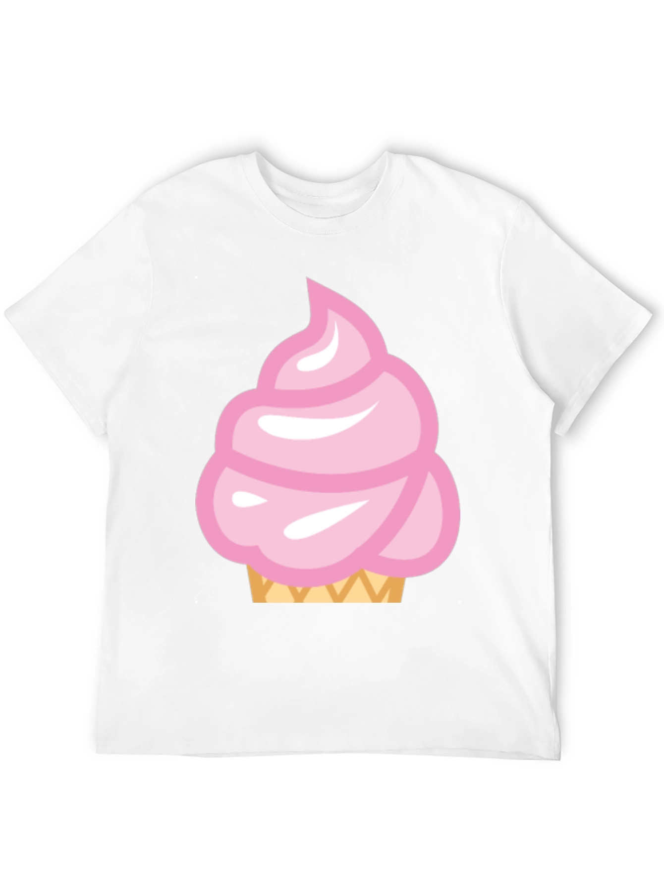 Pink Ice Cream Cone Graphic T-Shirt