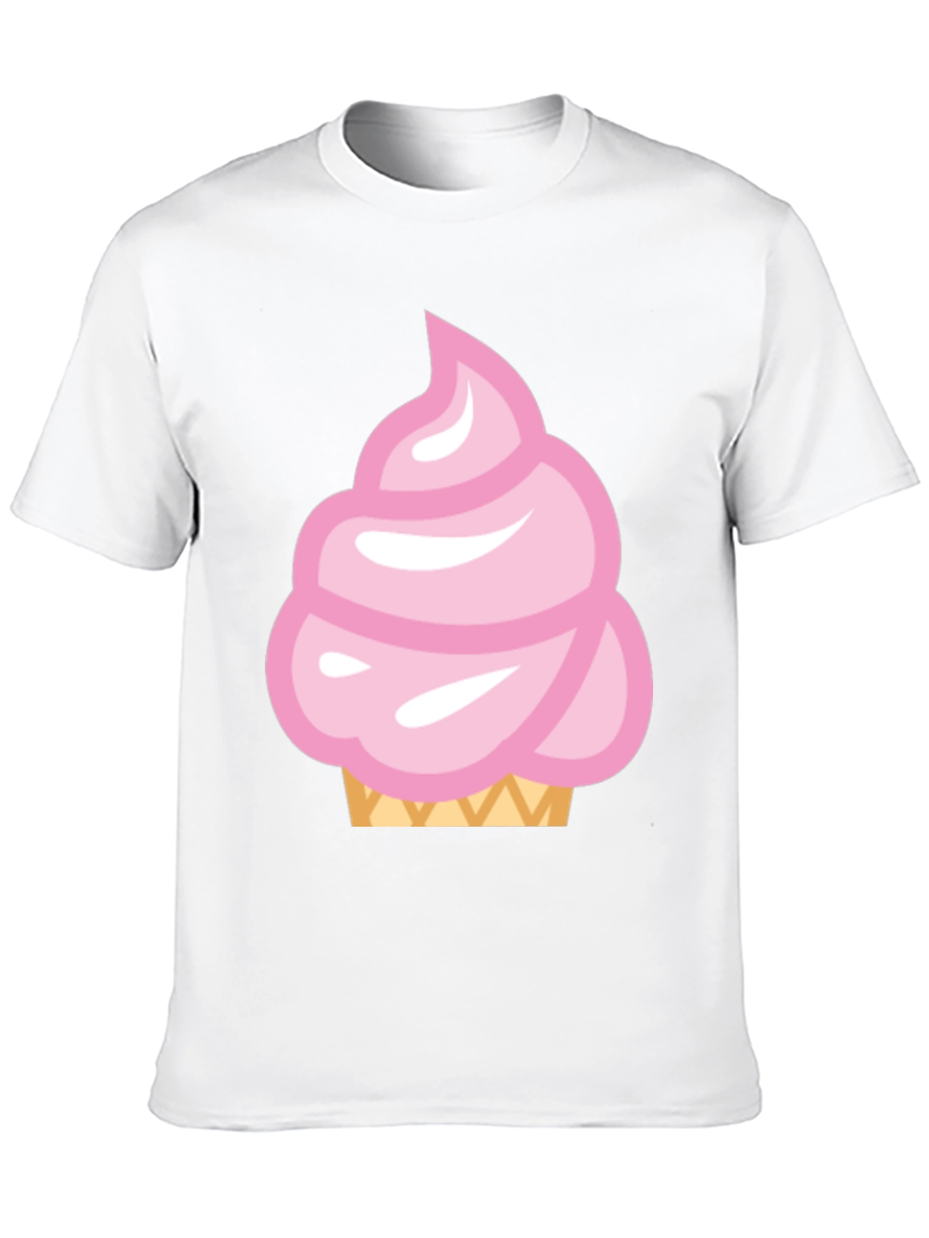Pink Ice Cream Cone Graphic T-Shirt