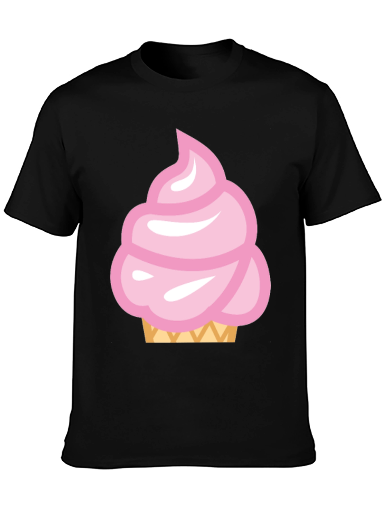 Pink Ice Cream Cone Graphic T-Shirt