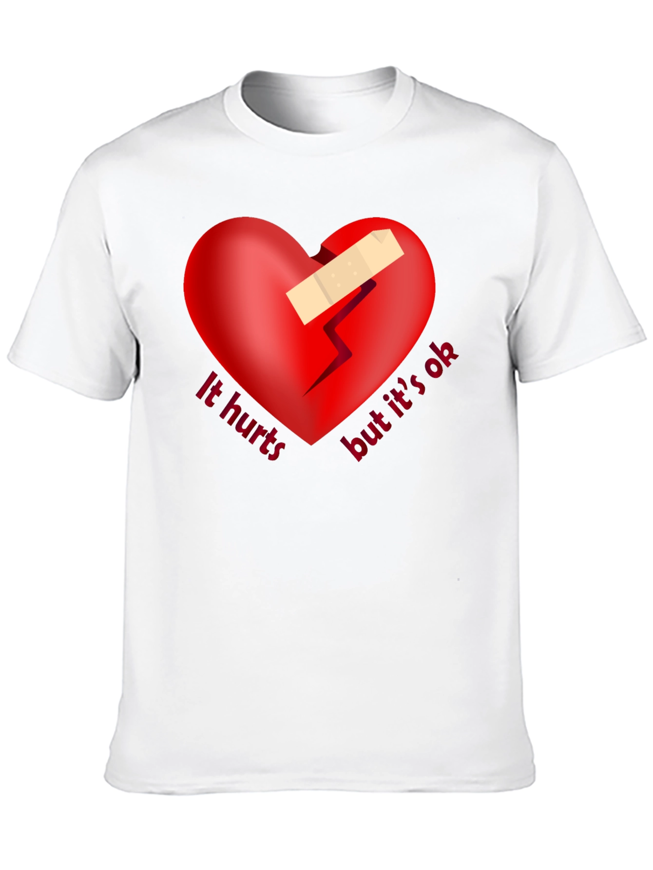 It Hurts But Its Ok Graphic Tee - Black