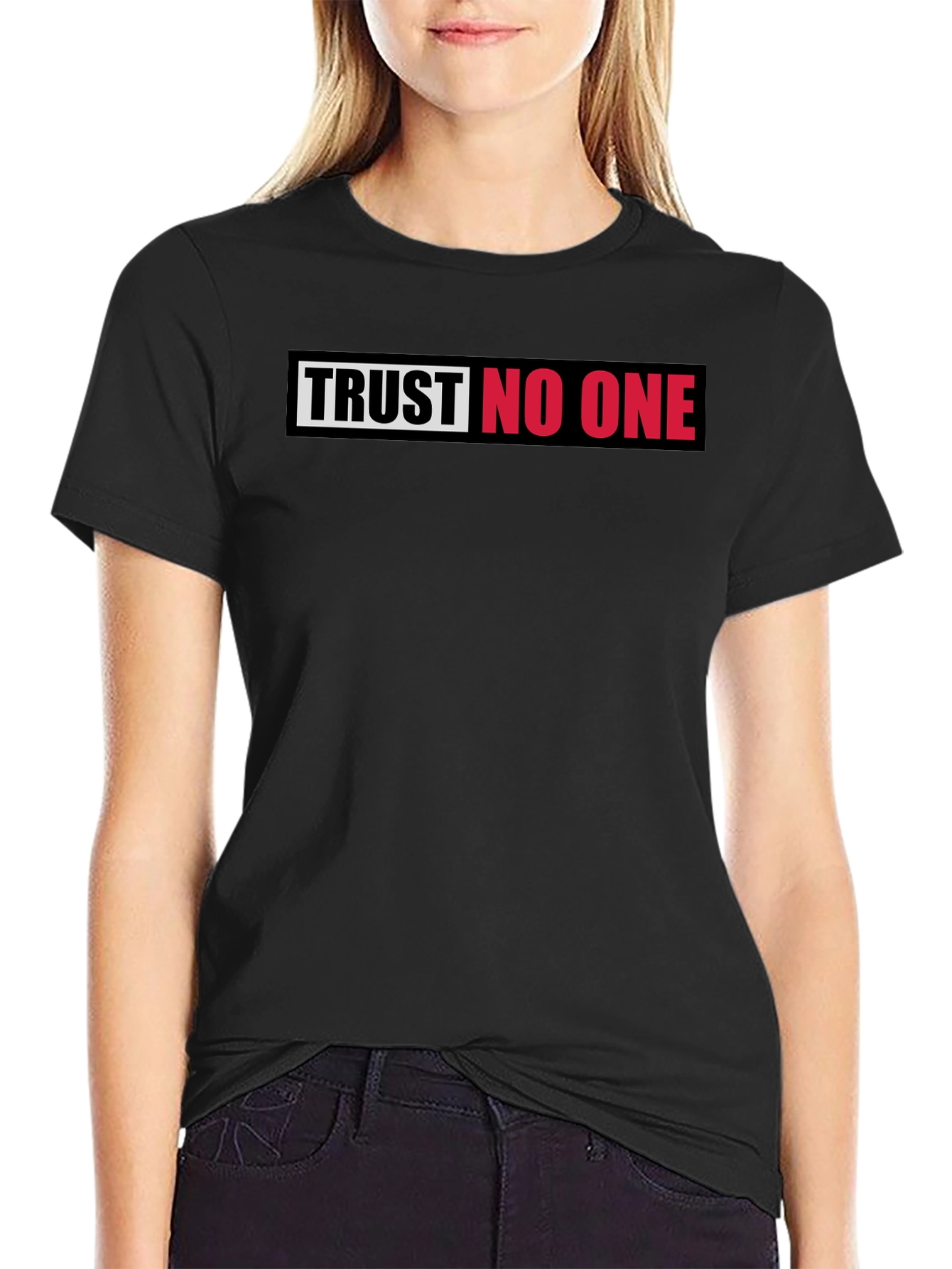Trust No One Graphic Tee - Bold Statement T-Shirt