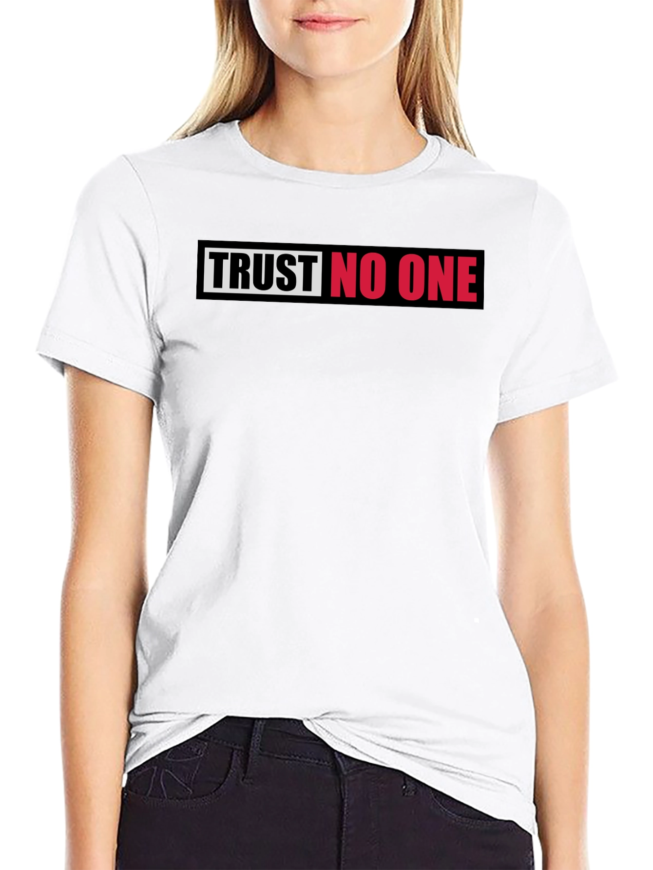 Trust No One Graphic Tee - Bold Statement T-Shirt