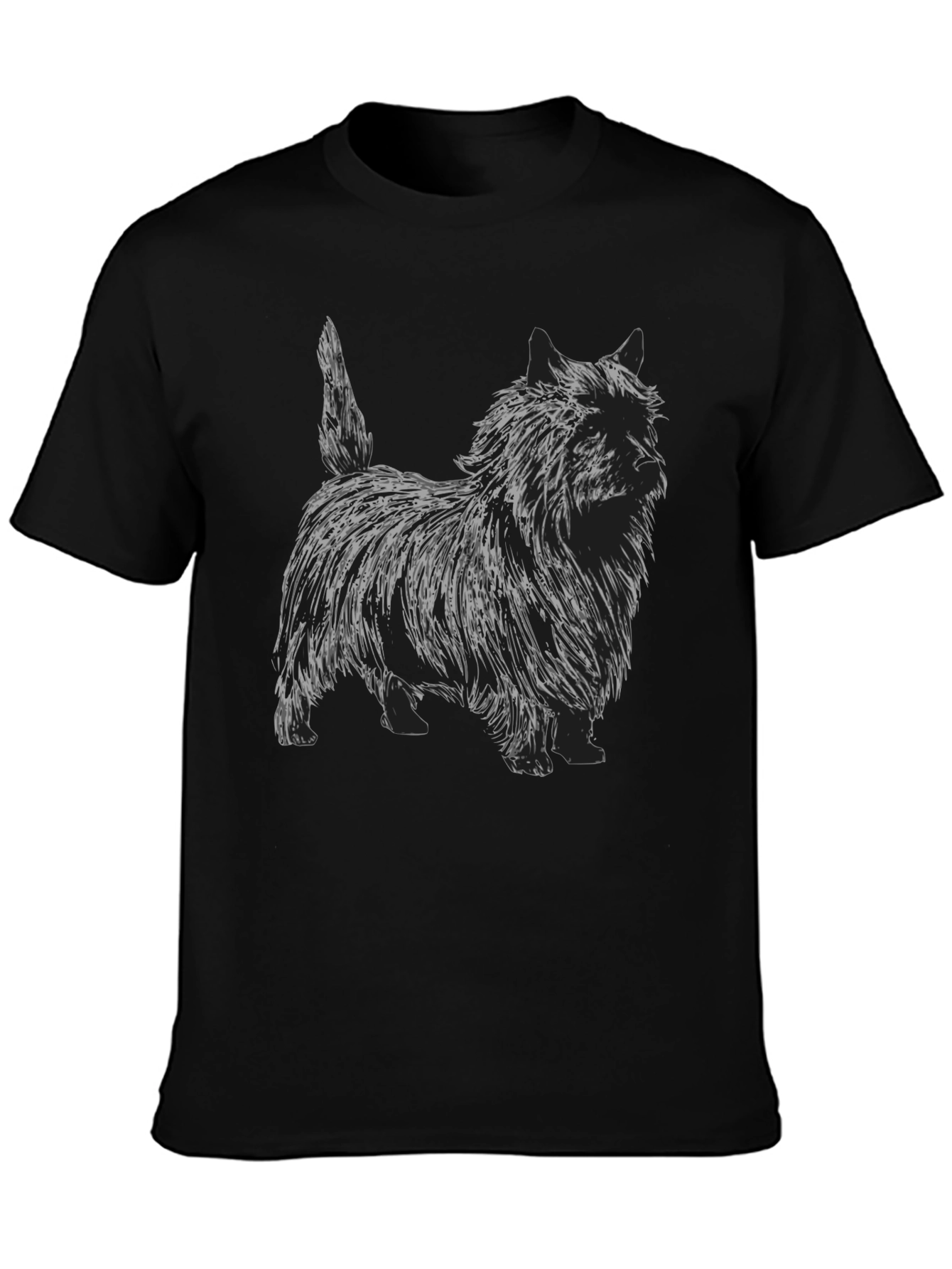 Cairn Terrier Sketch Black T-Shirt - Dog Lover Apparel