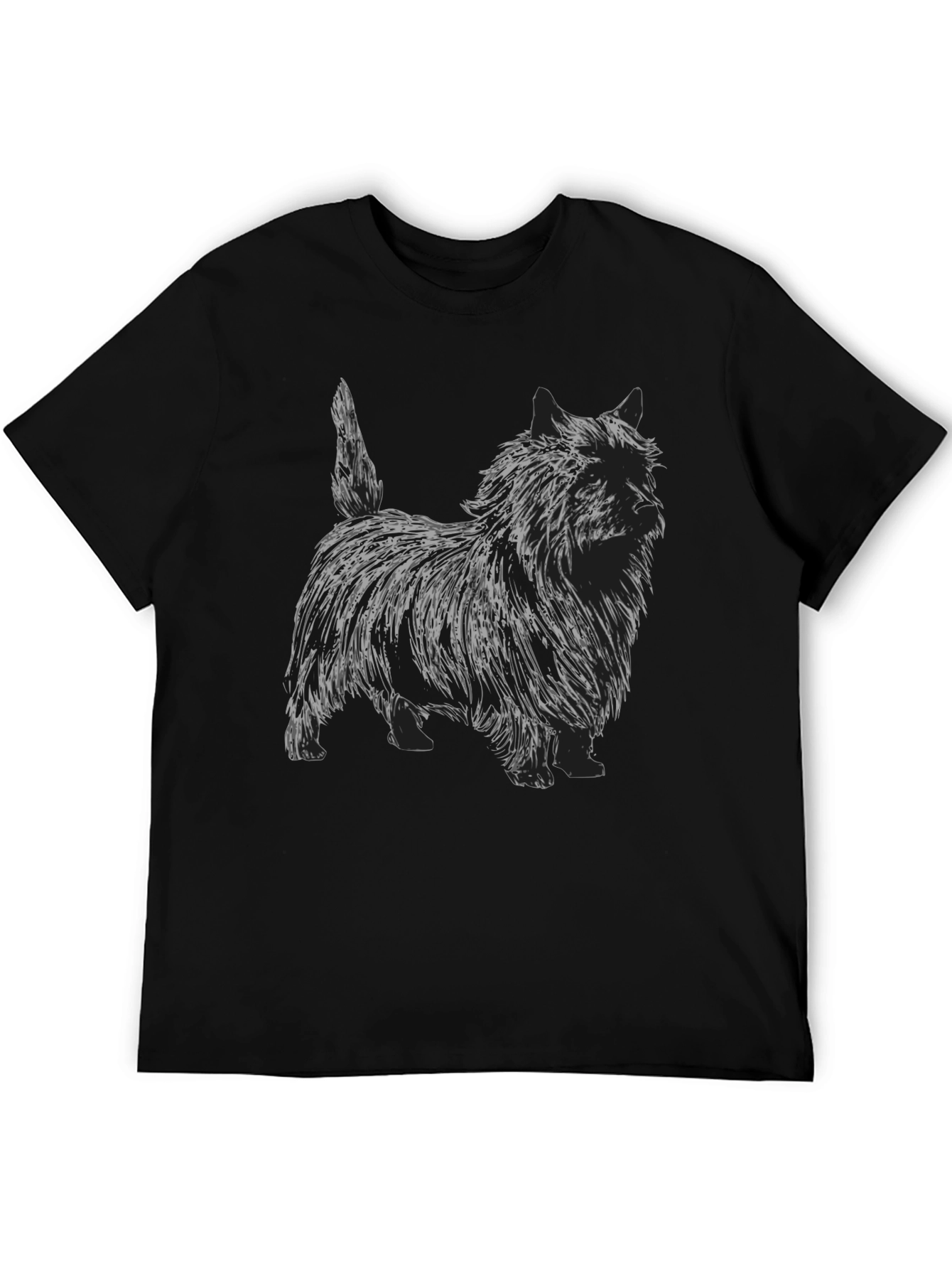 Cairn Terrier Sketch Black T-Shirt - Dog Lover Apparel
