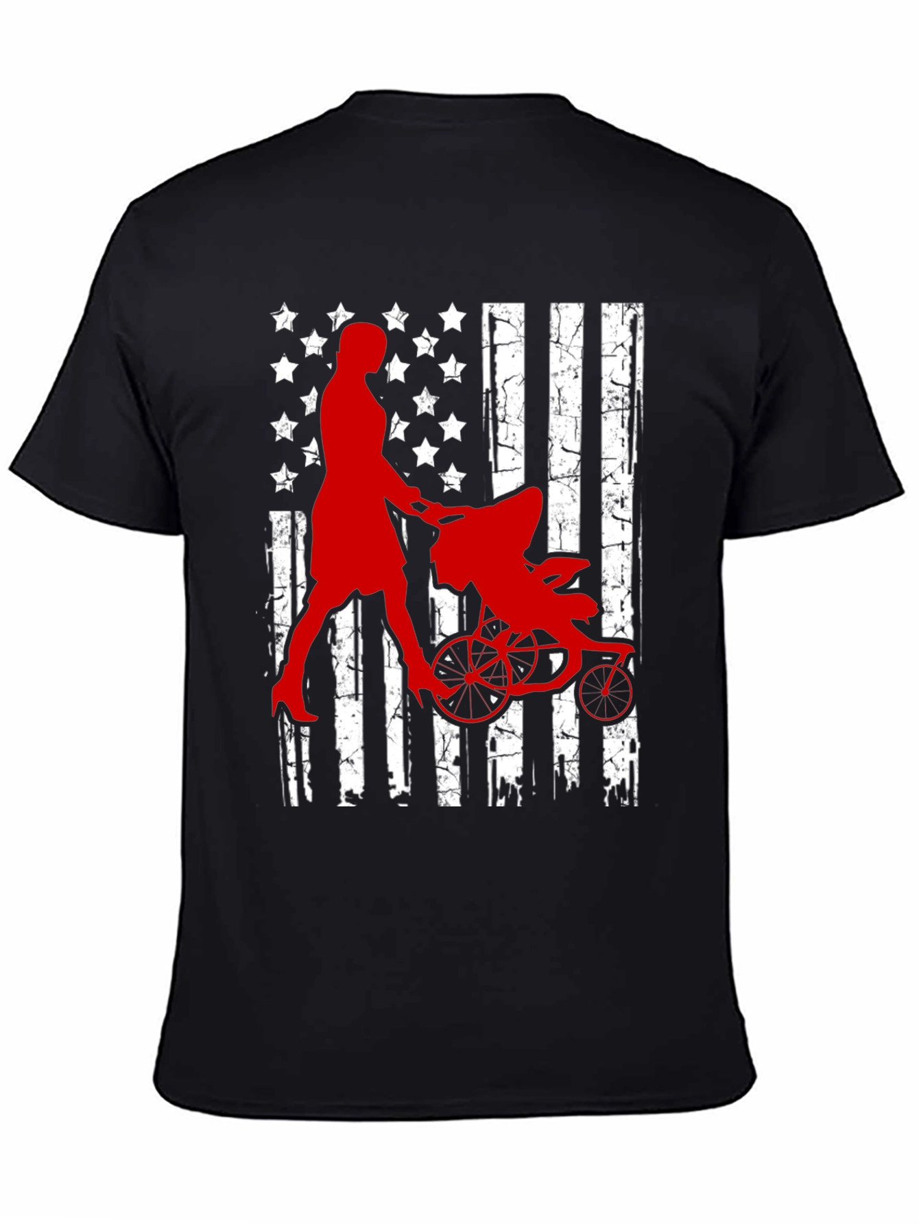 Mom on the Move USA Flag T-Shirt