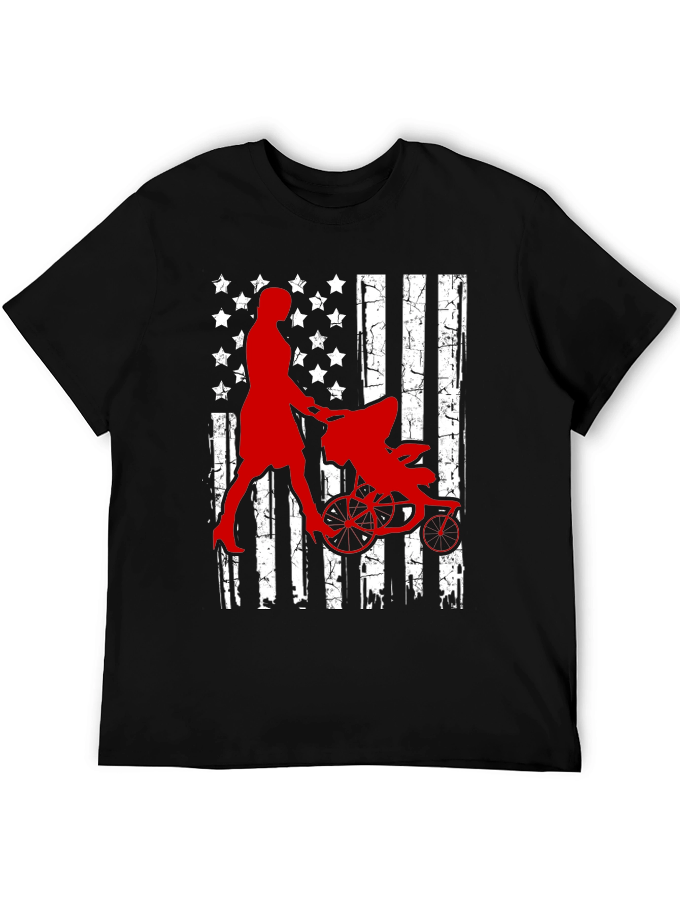 Mom on the Move USA Flag T-Shirt