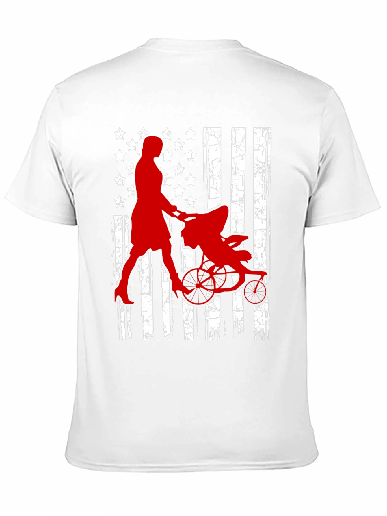 Mom on the Move USA Flag T-Shirt