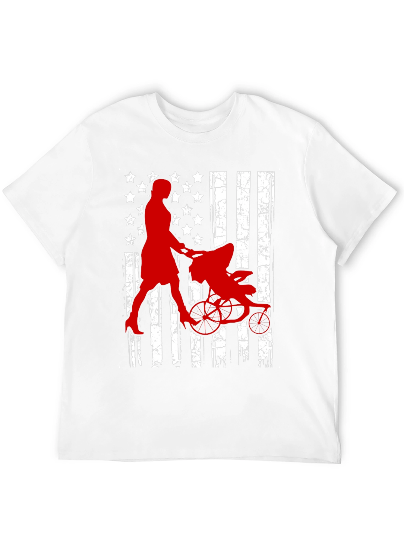 Mom on the Move USA Flag T-Shirt