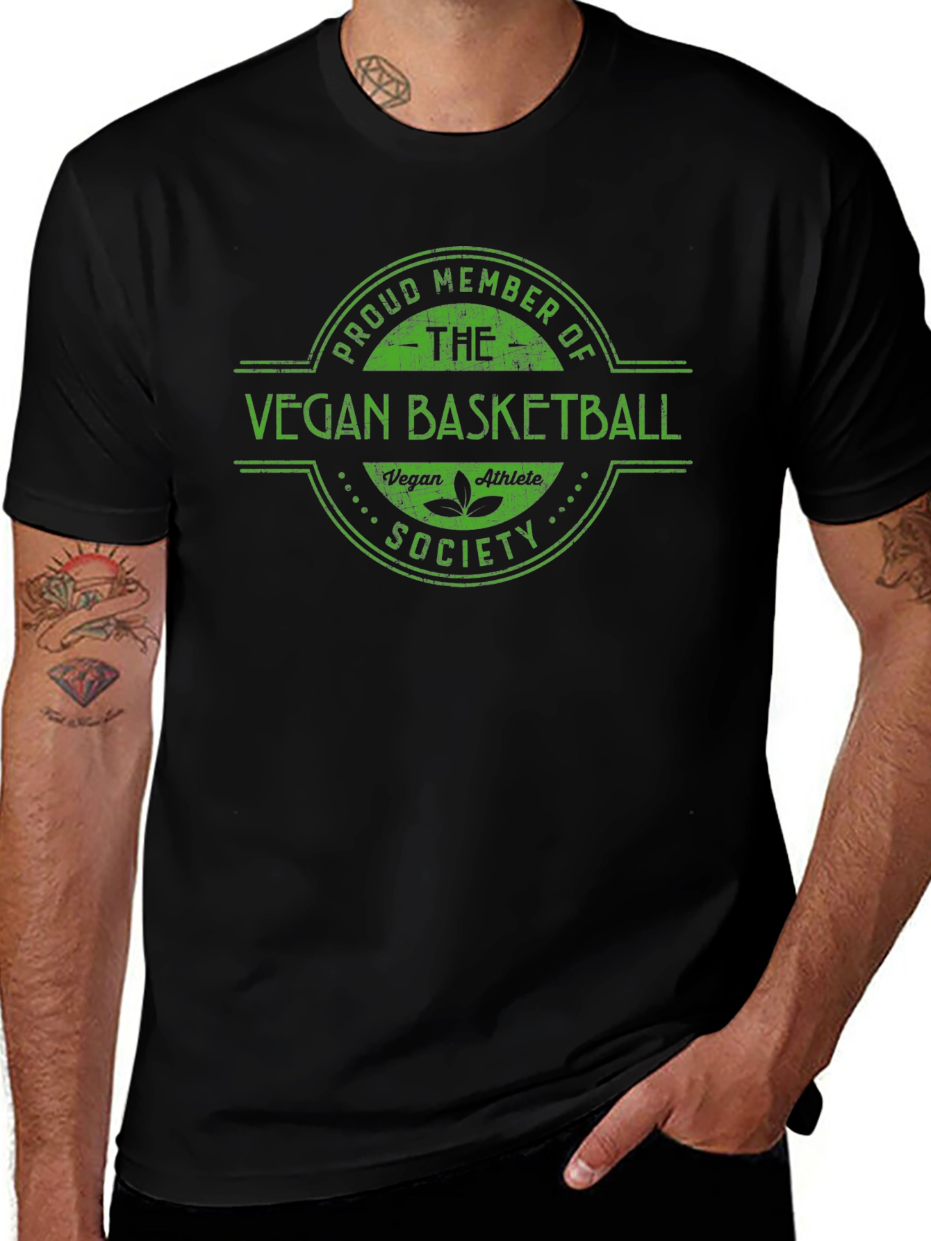Vegan Basketball Society Graphic T-Shirt