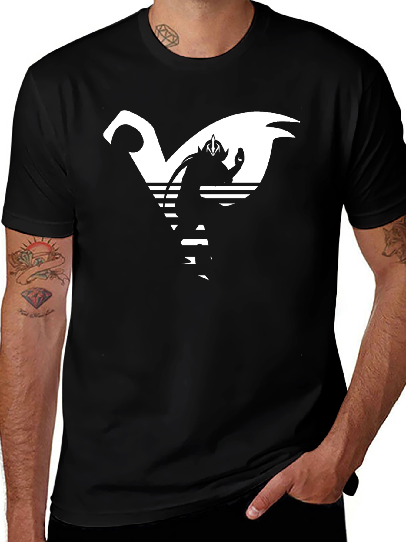 Retro Anime Graphic Tee - Black