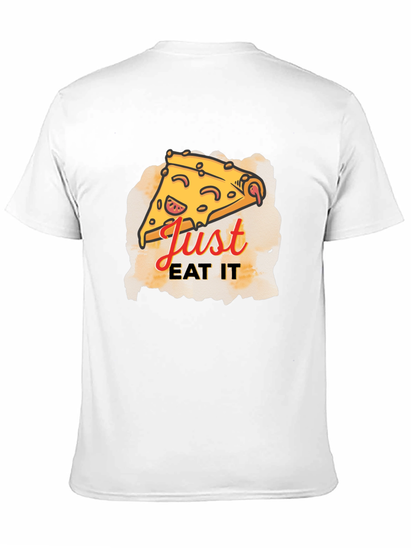 Just Eat It Pizza Graphic Tee - Black T-Shirt