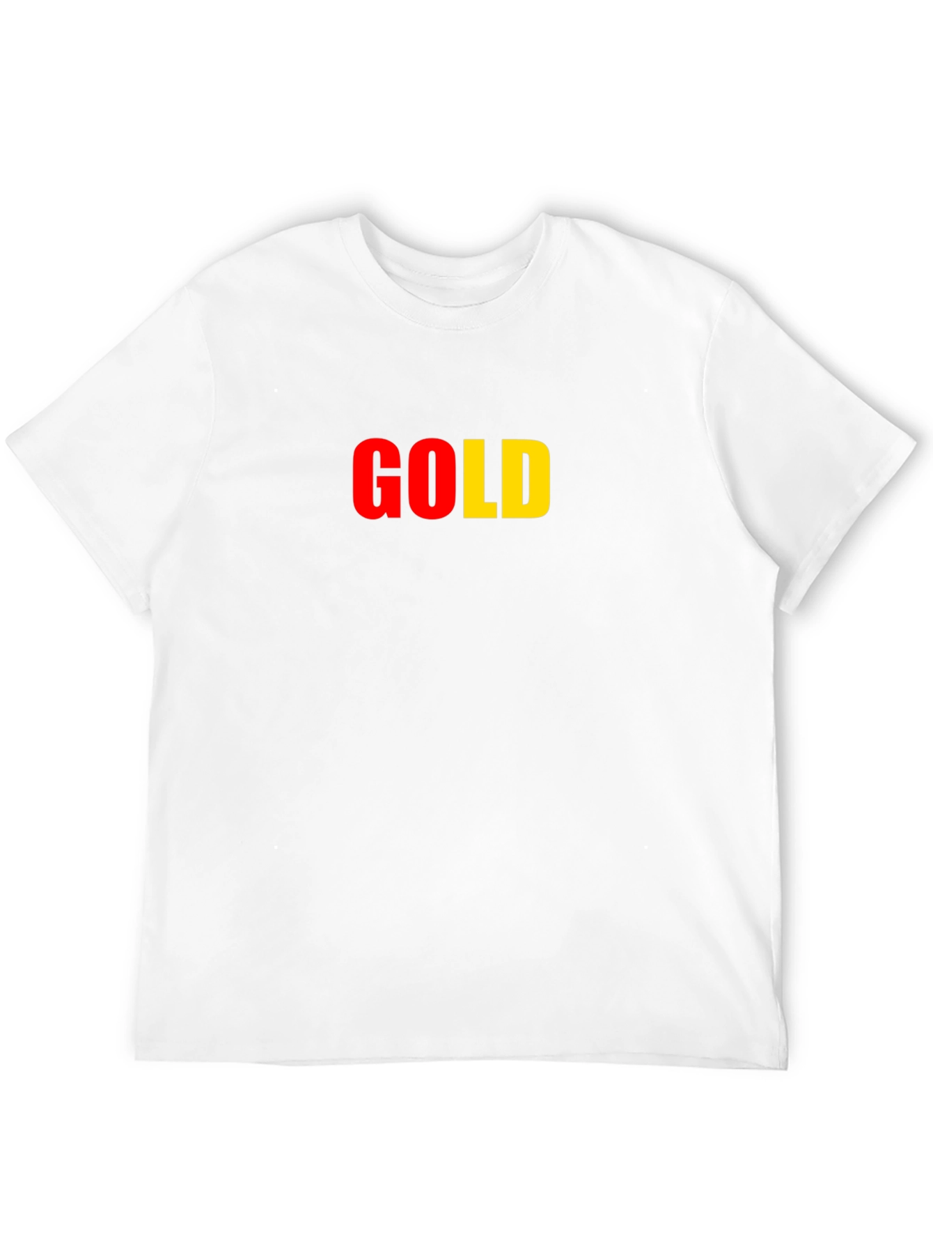 Gold Text Graphic T-Shirt - Black