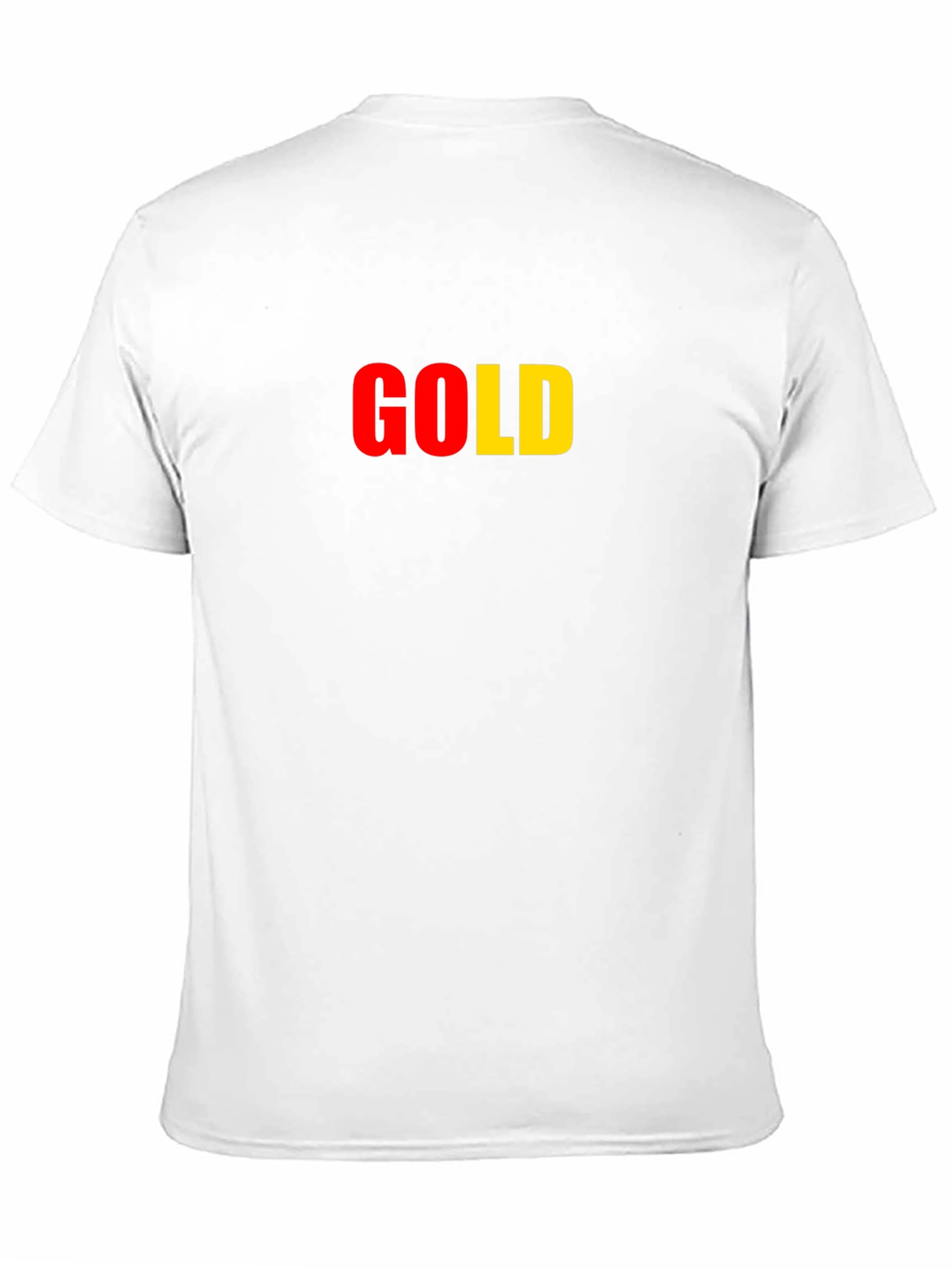 Gold Text Graphic T-Shirt - Black