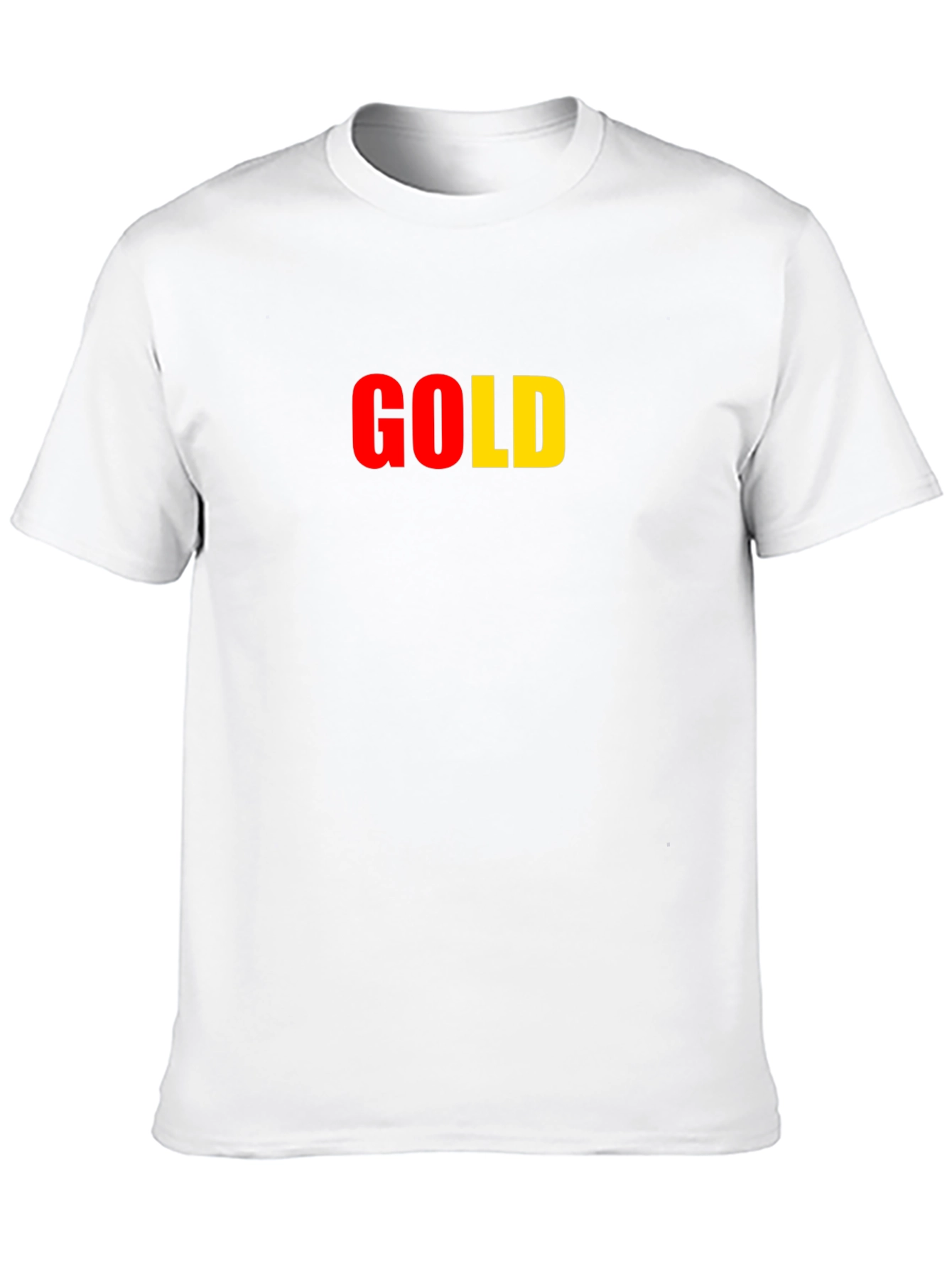 Gold Text Graphic T-Shirt - Black