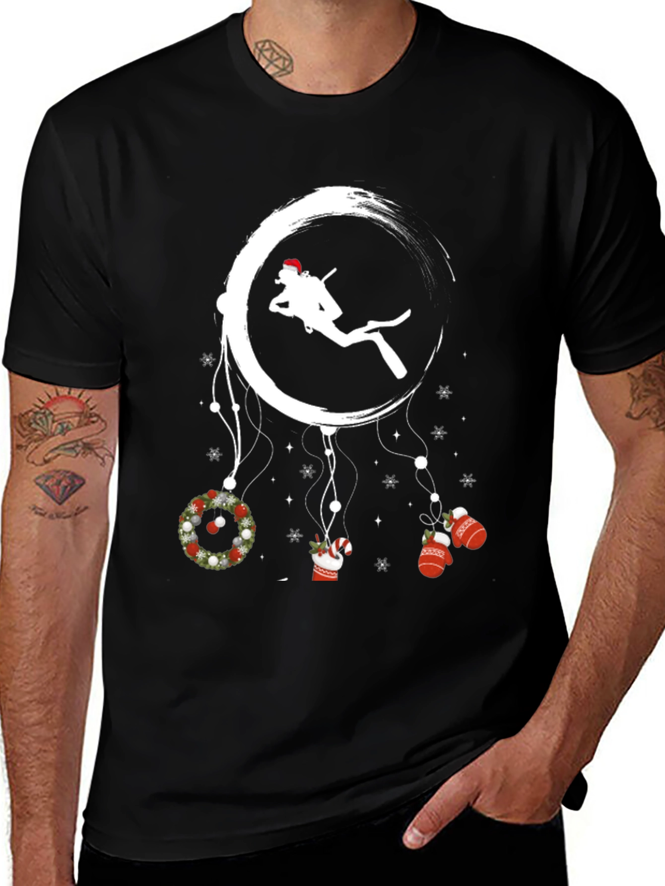 Christmas Scuba Diver T-Shirt
