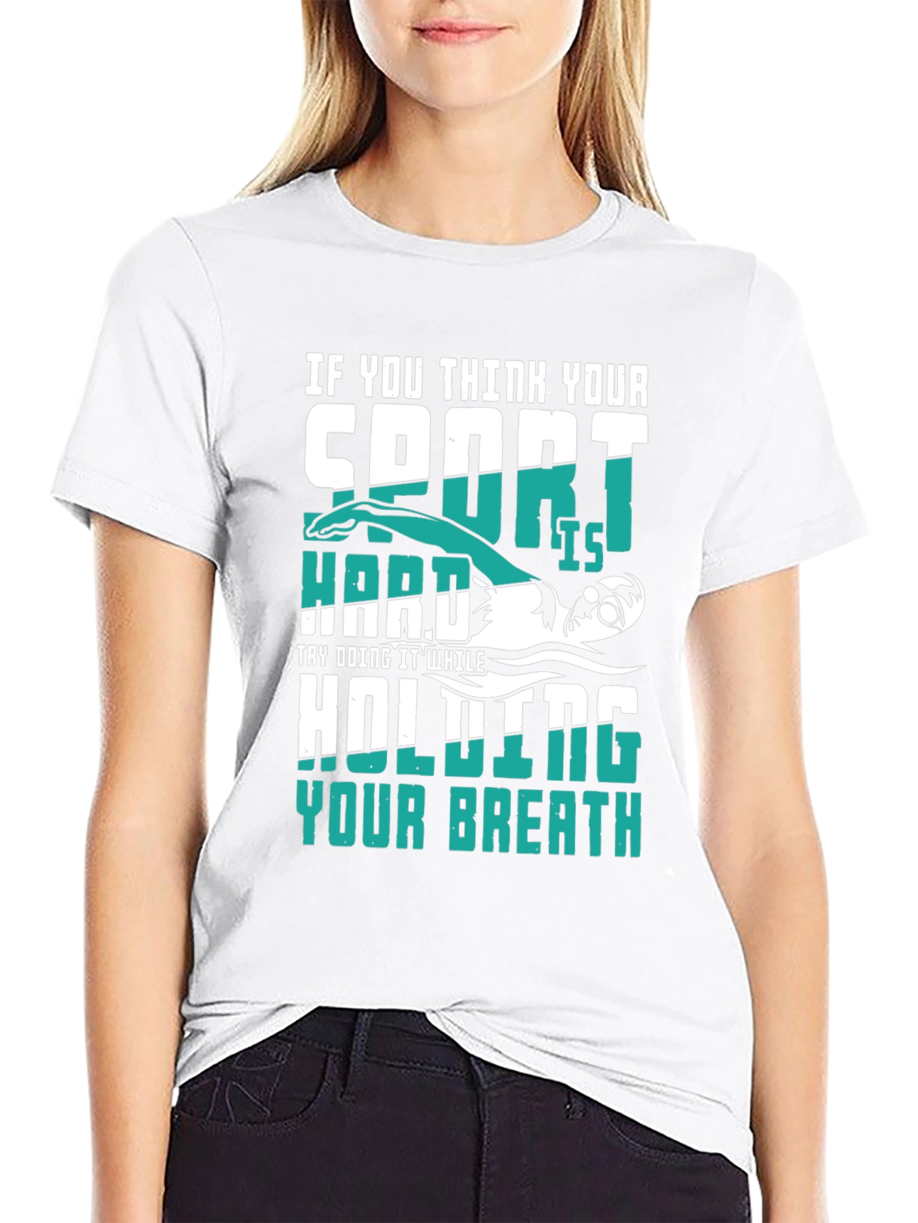 Swimmer Graphic T-Shirt: Holding Your Breath