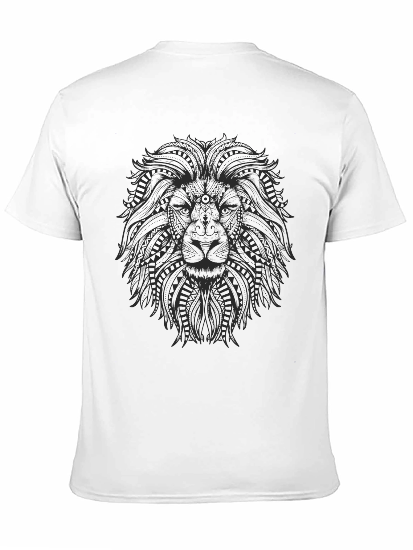 Lion Graphic Print Crew Neck T-Shirt