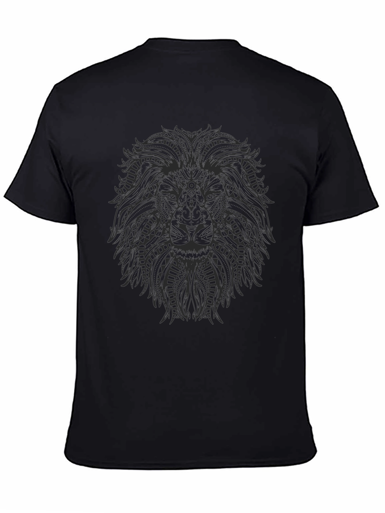 Lion Graphic Print Crew Neck T-Shirt