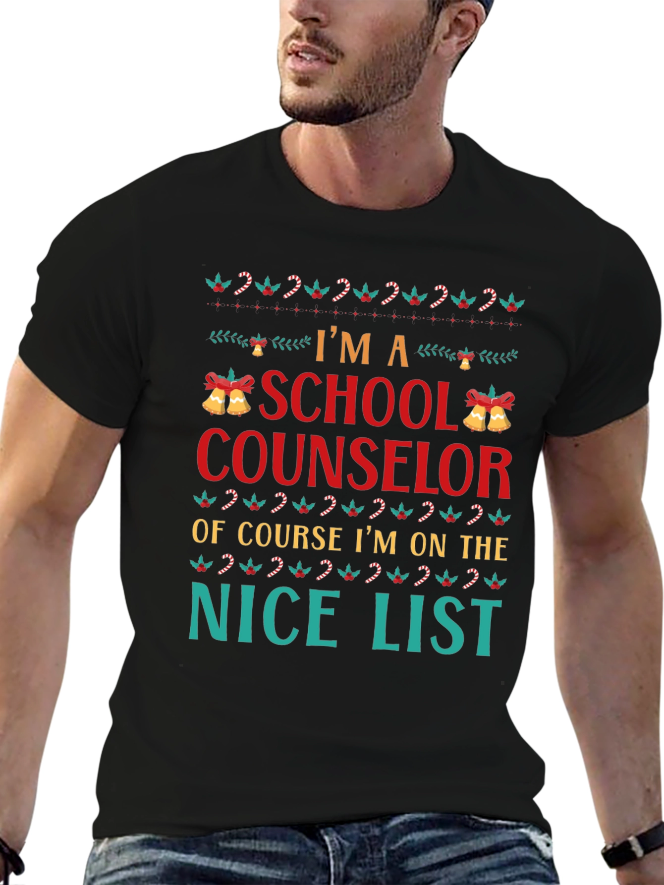 School Counselor Christmas Nice List T-Shirt
