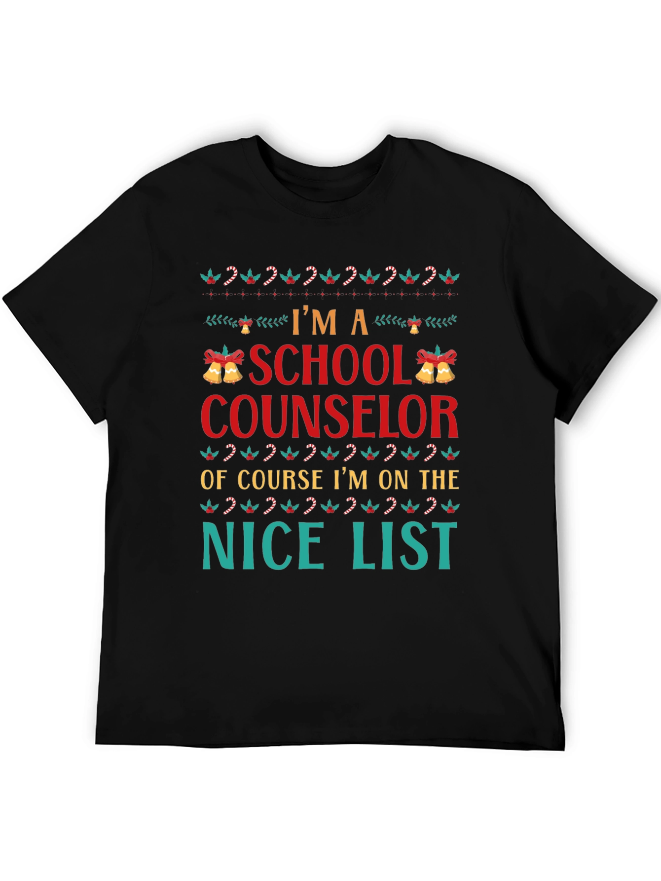 School Counselor Christmas Nice List T-Shirt