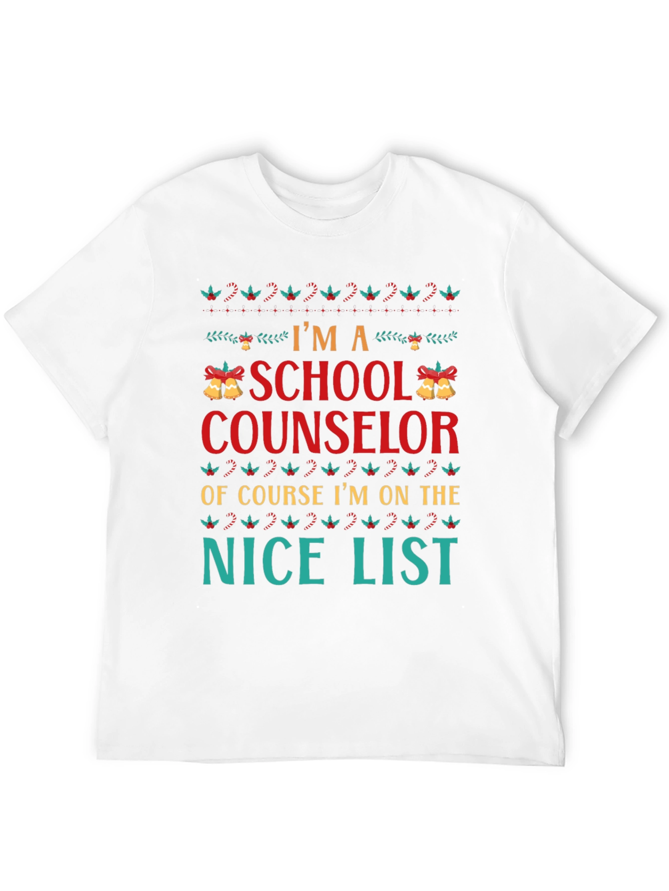 School Counselor Christmas Nice List T-Shirt