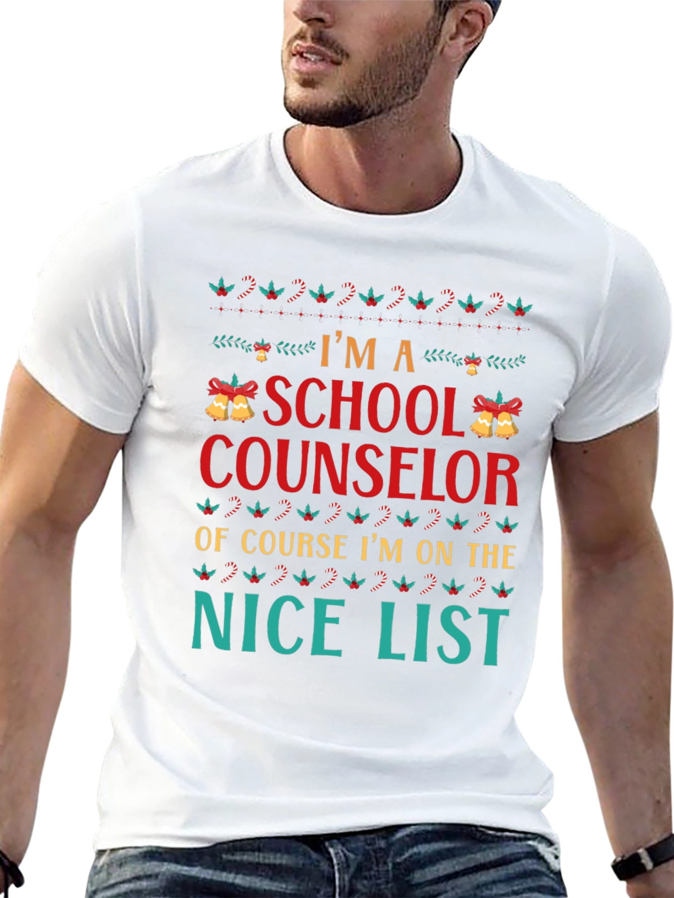 School Counselor Christmas Nice List T-Shirt