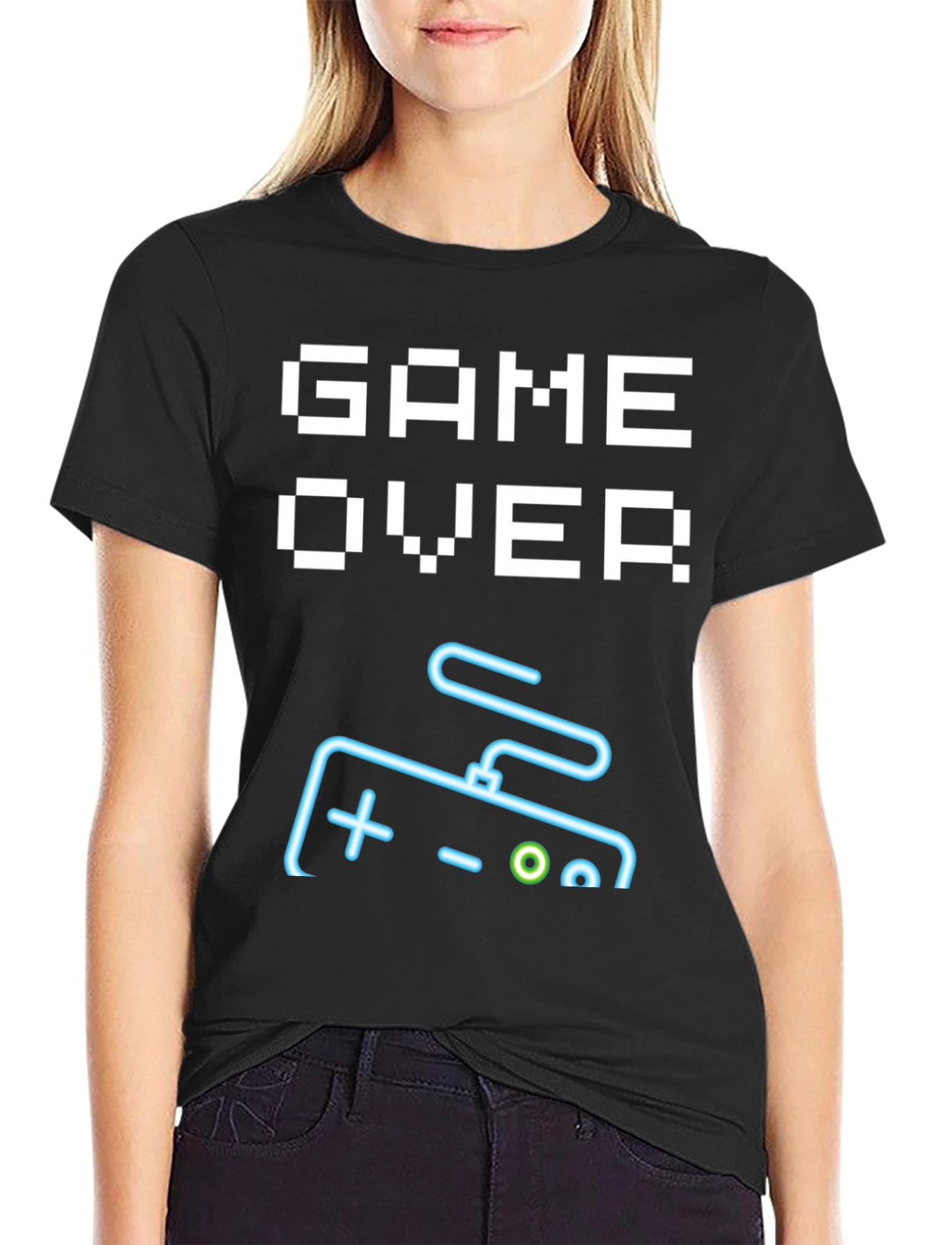 Game Over Controller Graphic Tee - Retro Gamer Style