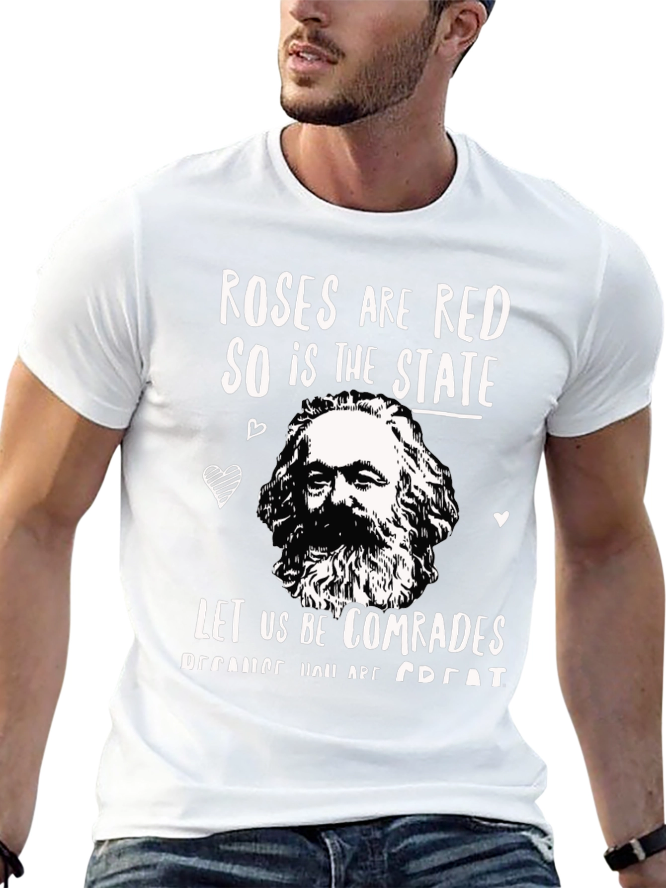 Roses are Red T-Shirt - Karl Marx Comrades Tee