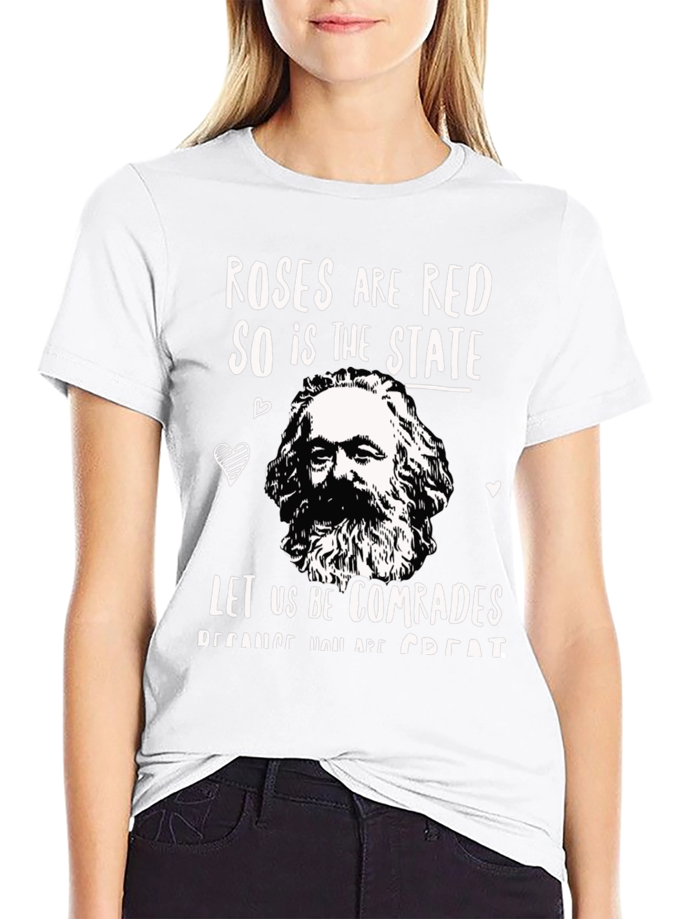 Roses are Red T-Shirt - Karl Marx Comrades Tee